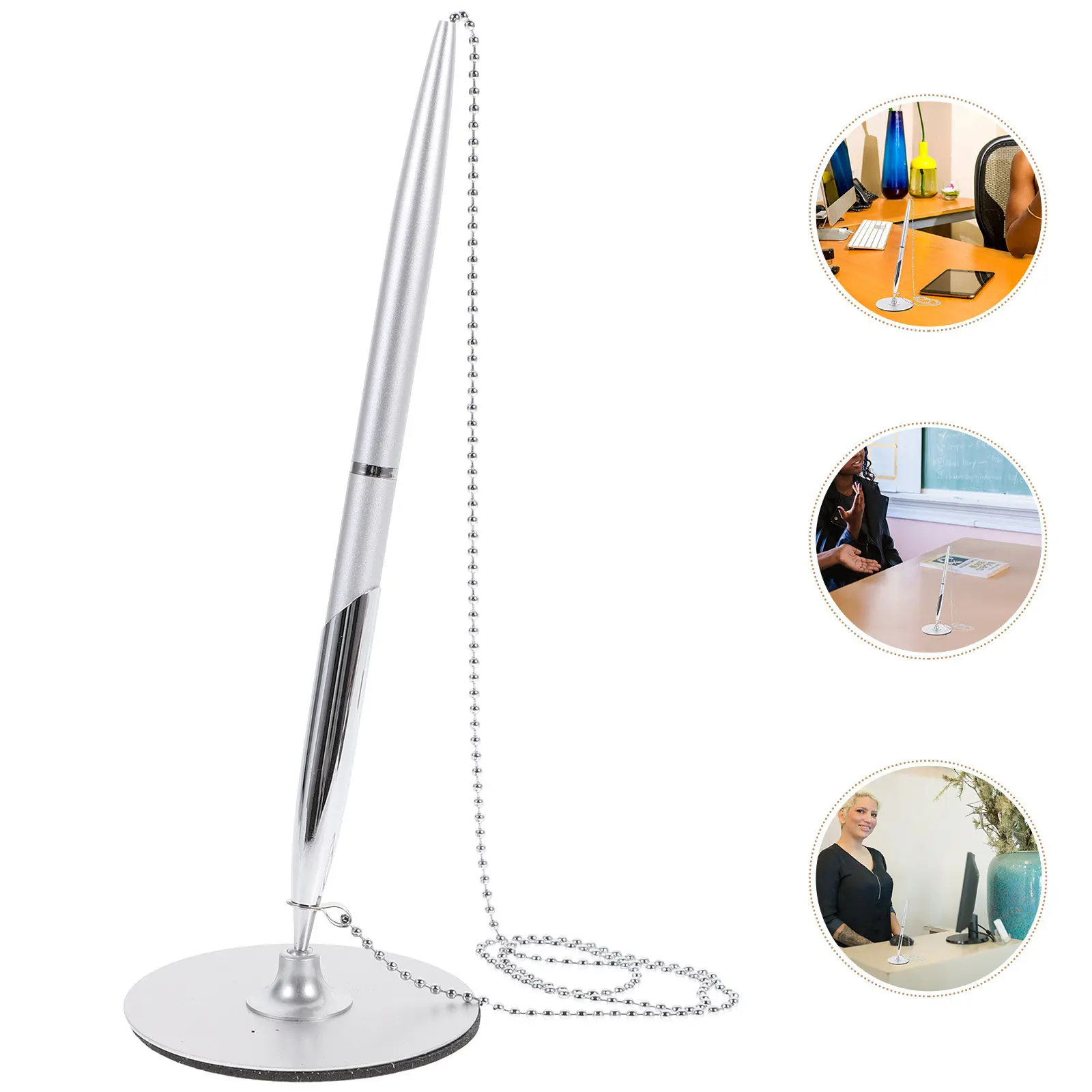 1Pcs Metal Ballpoint Pen Silver Premium Desktop Office Signature Pen Counter Service Writing Stationery Ballpoint Pens
1Pcs Metal Ballpoint Pen Silver Premium Desktop Office Signature Pen Counter Service Writing Stationery Ballpoint Pens