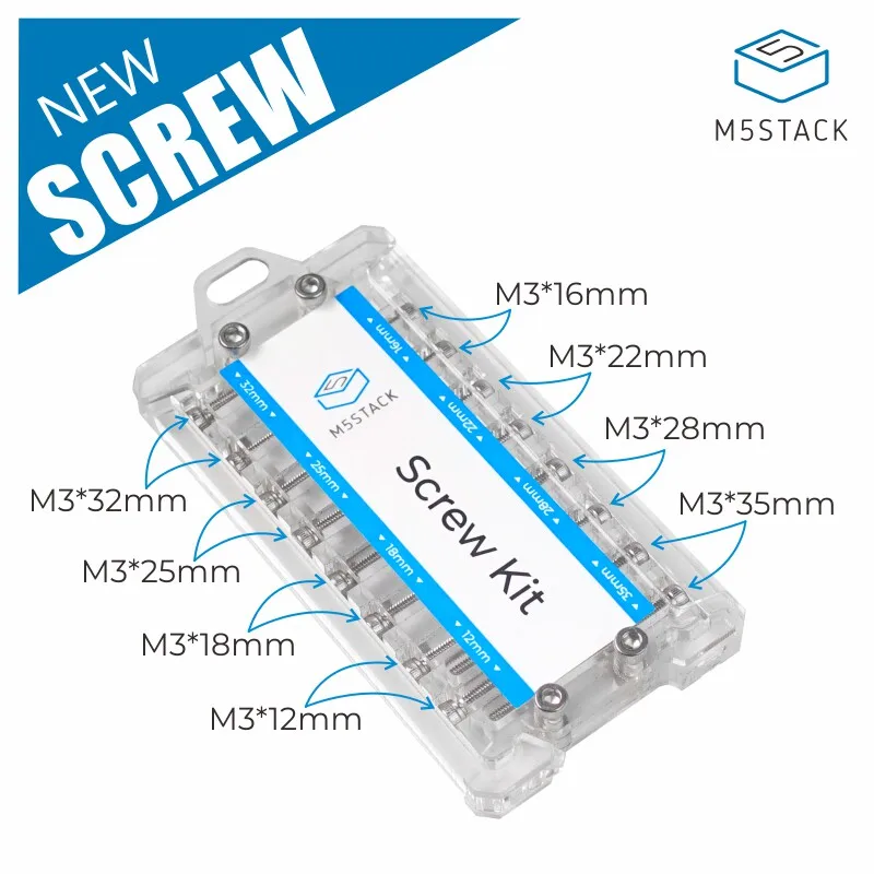 Официальный набор винтов M5Stack M3*12/18/25/32, новинка, комплект для платы разработки M5, аппаратные инструменты для электронных проектов
Официальный набор винтов M5Stack M3*12/18/25/32, новинка, комплект для платы разработки M5, аппаратные инструменты для электронных проектов