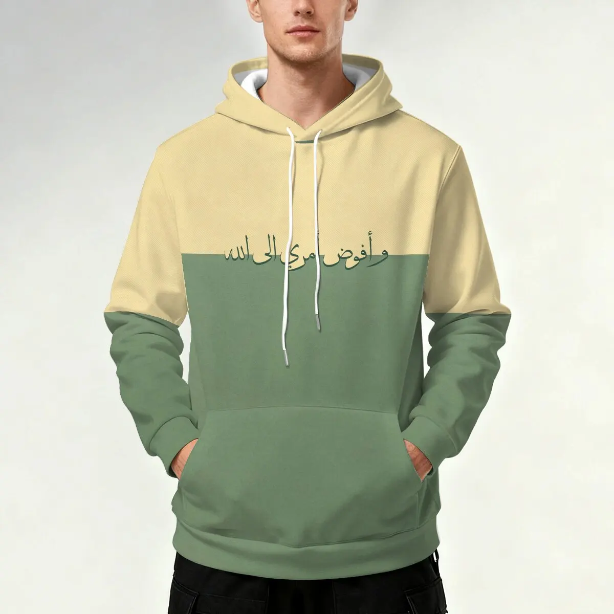 Men's color-blocked print drawstring hooded sweatshirt for spring and autumn - stylish, comfortable, and breathable.
Men's color-blocked print drawstring hooded sweatshirt for spring and autumn - stylish, comfortable, and breathable.