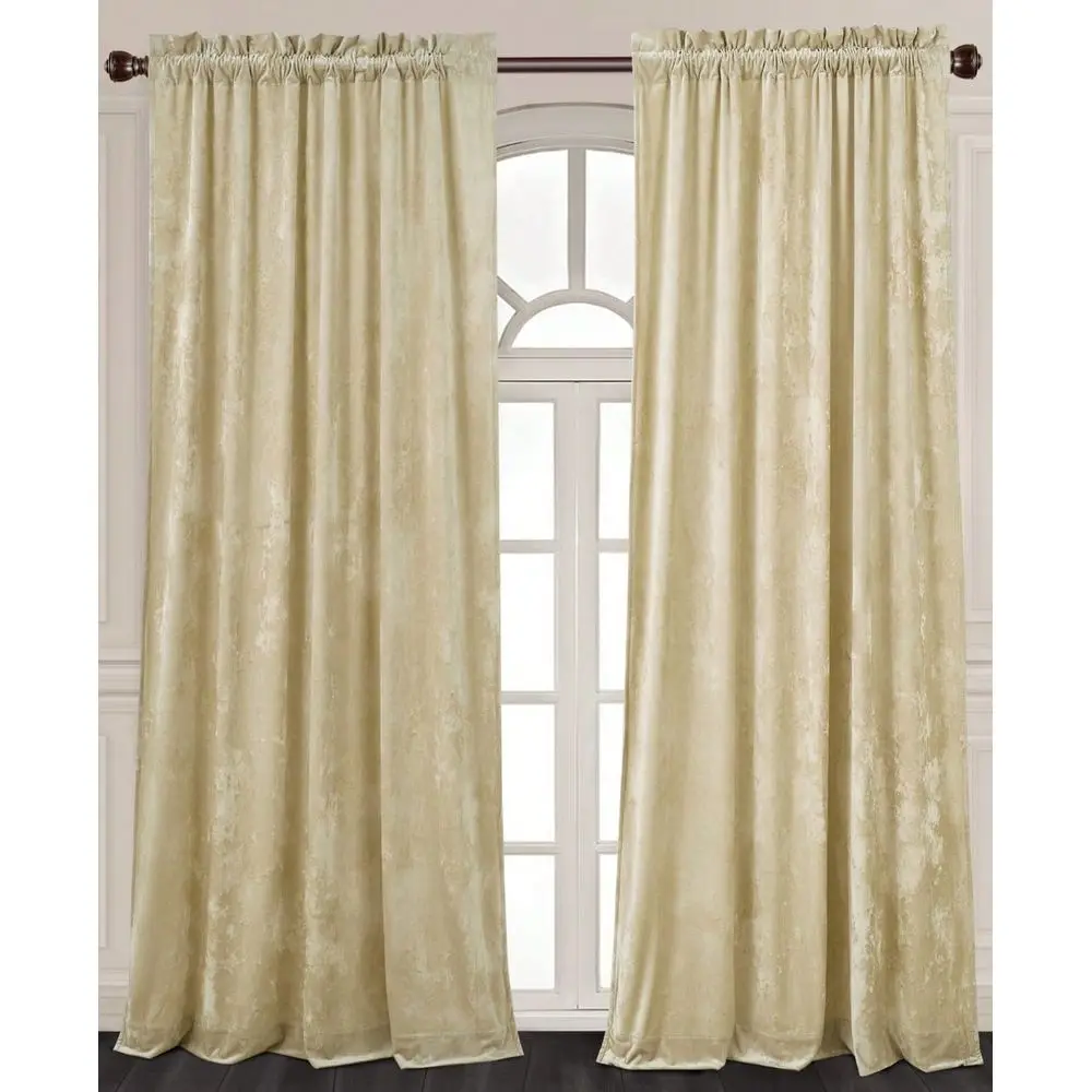Crushed Velvet Window Curtain Set Of 2 Panels, Room Darkening Luxury Distressed Velvet Rod Pocket Window Drapes For Living Room
Crushed Velvet Window Curtain Set Of 2 Panels, Room Darkening Luxury Distressed Velvet Rod Pocket Window Drapes For Living Room