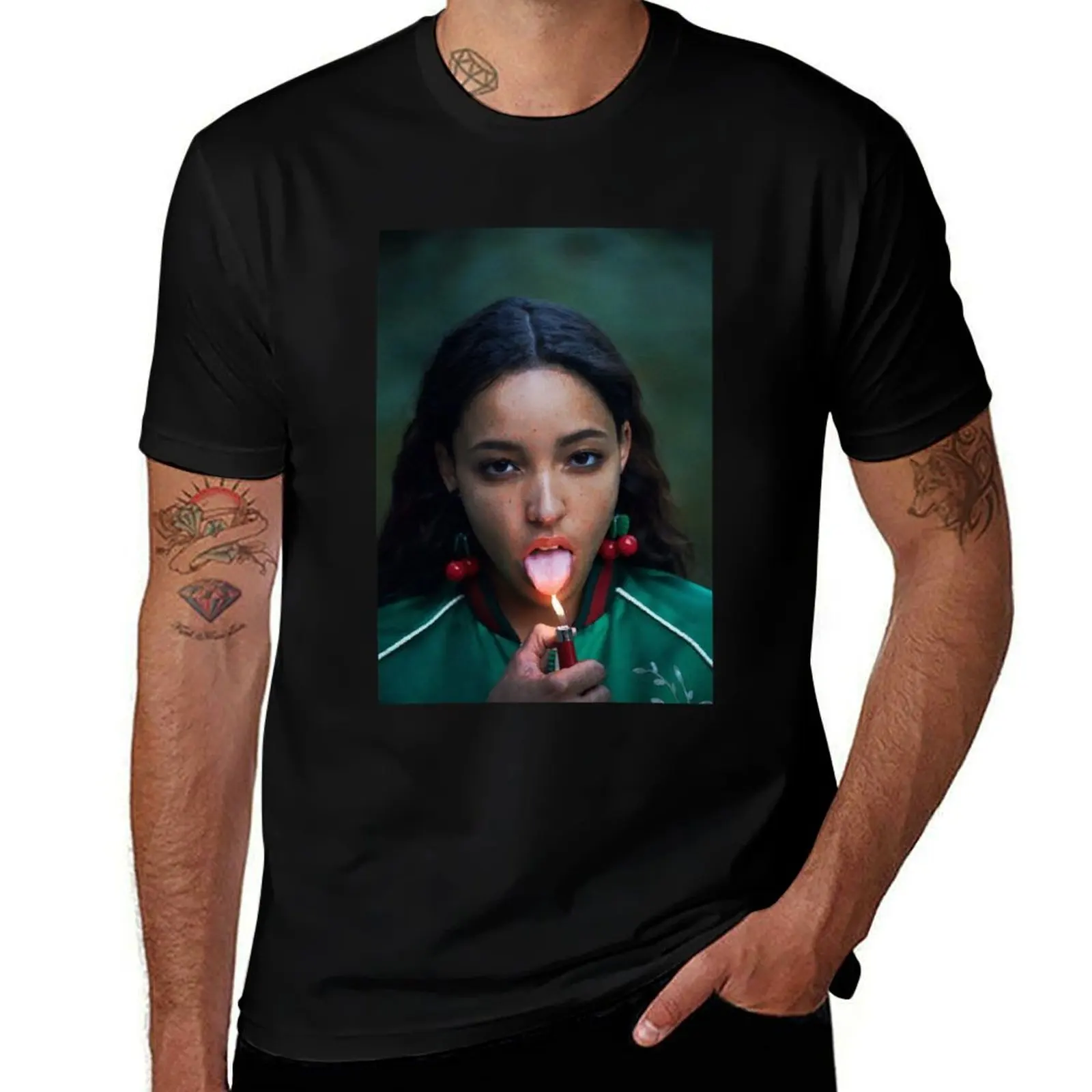 TINASHE Long T-Shirt Work Daily Short Sleeve Top
TINASHE Long T-Shirt Work Daily Short Sleeve Top