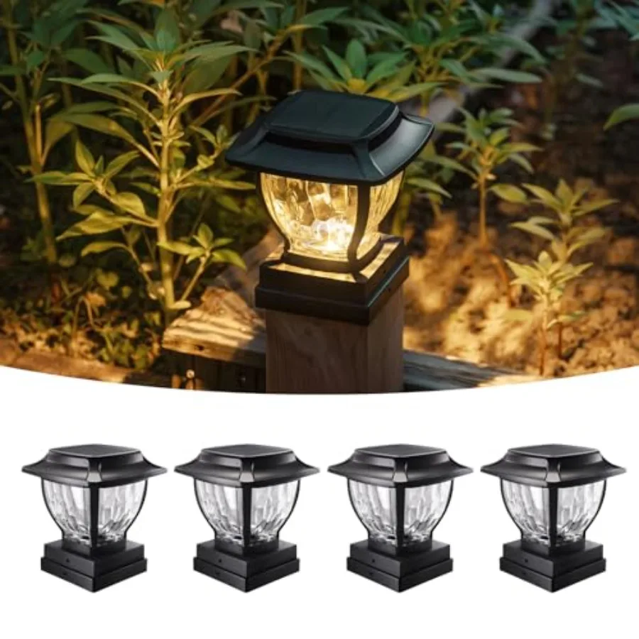 Solar Post Cap Lights Outdoor Glass Deck Fence Post Cap Light Solar Powered for 4x4 Vinyl/Wooden Posts Solar Lamp Post Light wi
Solar Post Cap Lights Outdoor Glass Deck Fence Post Cap Light Solar Powered for 4x4 Vinyl/Wooden Posts Solar Lamp Post Light wi