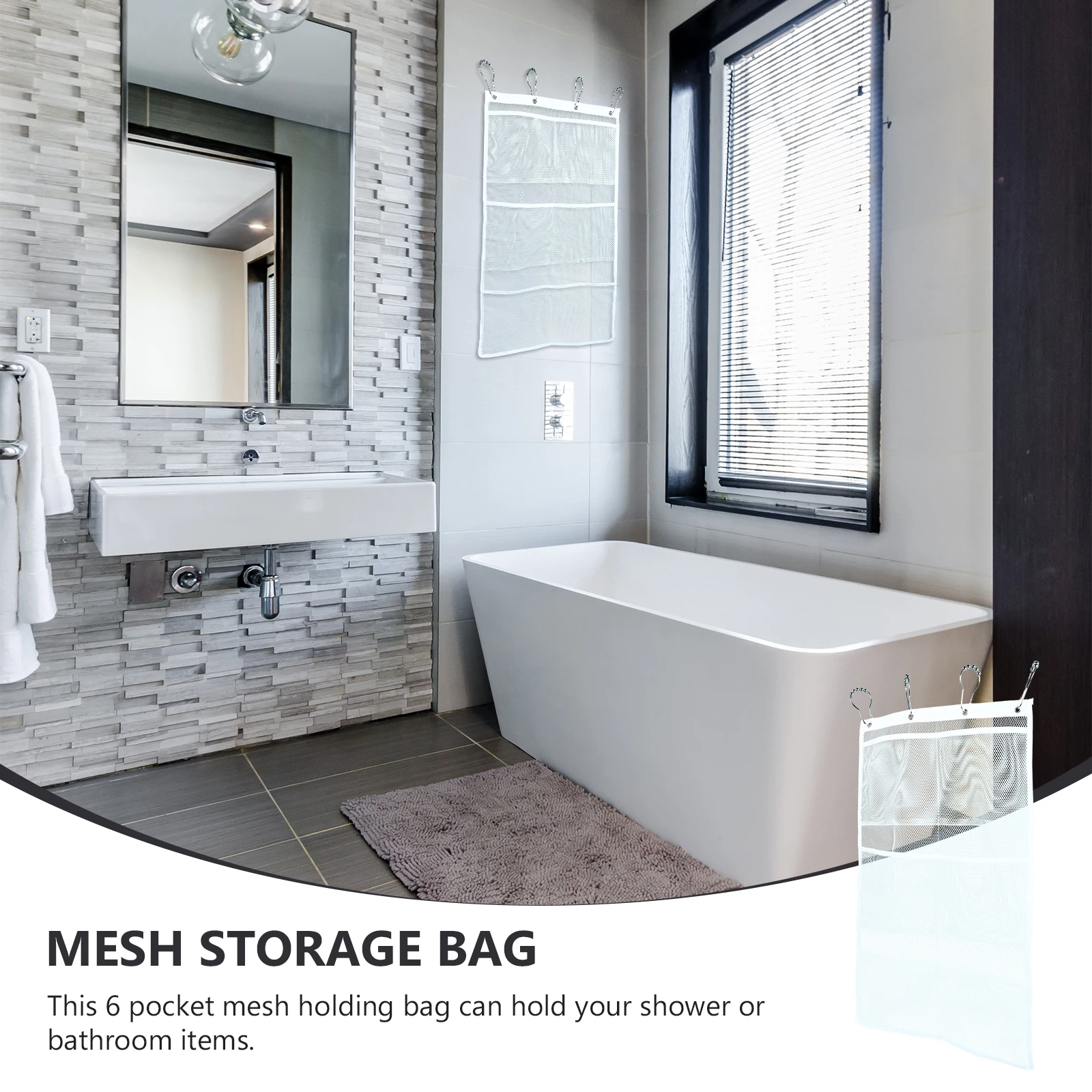 6 Pocket Mesh Storage Bag Quick Dry Bathroom ganizer Hanging Accessories Shower Rust Resistant Hooks Portable
6 Pocket Mesh Storage Bag Quick Dry Bathroom ganizer Hanging Accessories Shower Rust Resistant Hooks Portable