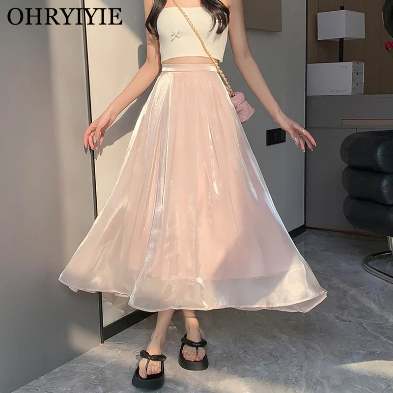 OHRYIYIE розово-бежевая элегантная тюлевая юбка женская 2023 Весна-лето милая юбка трапециевидной формы средней длины с высокой талией женская сетчатая юбка-пачка
OHRYIYIE розово-бежевая элегантная тюлевая юбка женская 2023 Весна-лето милая юбка трапециевидной формы средней длины с высокой талией женская сетчатая юбка-пачка