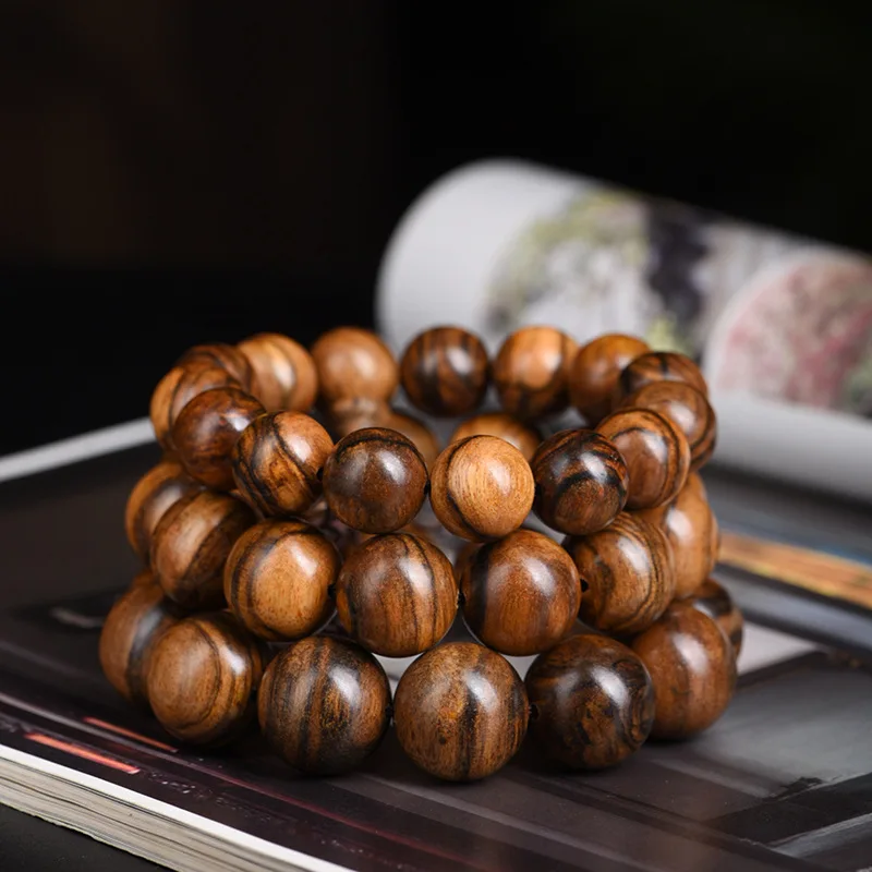 Natural Agarwood Tiger Pattern Bracelet Original Wood Beaded Prayer Beads for Men Women with Fresh Fragrance Gifts
Natural Agarwood Tiger Pattern Bracelet Original Wood Beaded Prayer Beads for Men Women with Fresh Fragrance Gifts