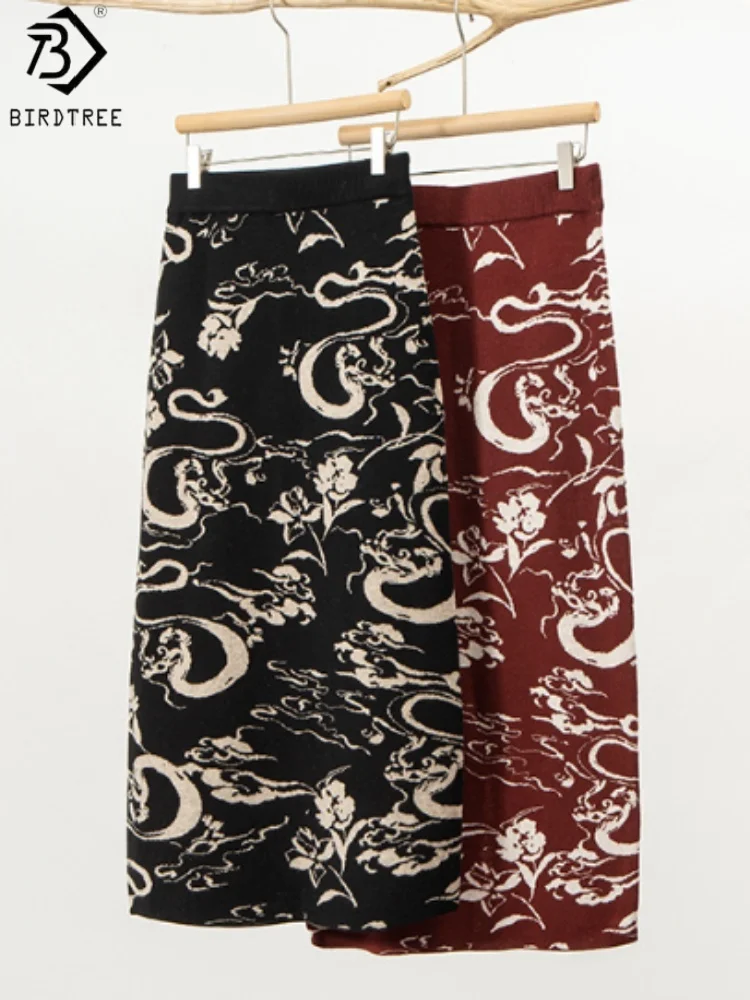 Birdtree 32,4% овечья шерсть 30,1% акриловая юбка с принтом, женские жаккардовые эластичные талии, осенние прямые платья в стиле поездок на работу D58528JF
Birdtree 32,4% овечья шерсть 30,1% акриловая юбка с принтом, женские жаккардовые эластичные талии, осенние прямые платья в стиле поездок на работу D58528JF