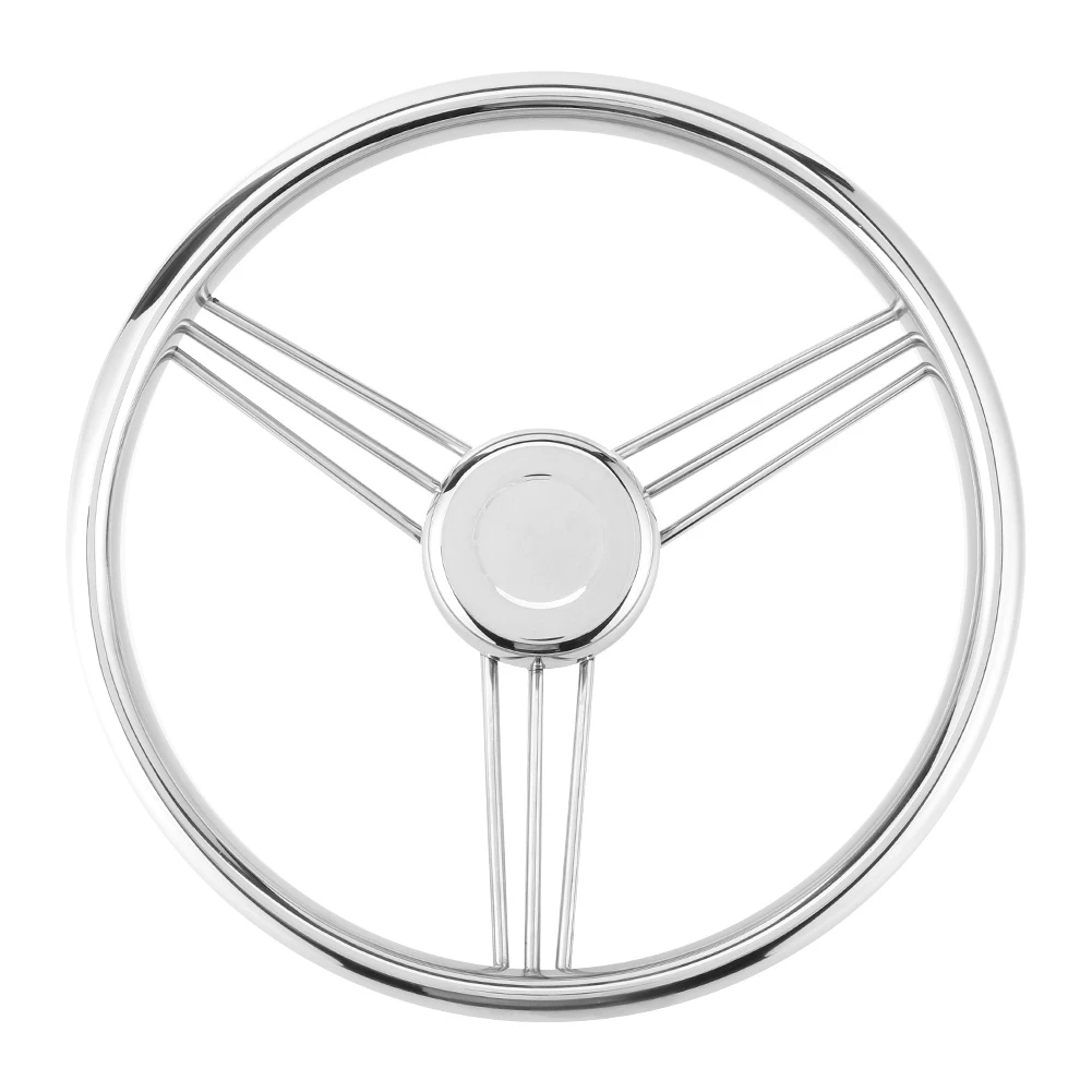 13-1 / 2 Inch 9-Spoke Marine Boat Steering Wheel Stainless Steel 15 ° Yacht Polished Accessory 
13-1 / 2 Inch 9-Spoke Marine Boat Steering Wheel Stainless Steel 15 ° Yacht Polished Accessory