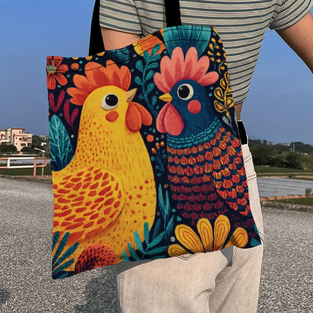 1pc Women's Mexican Folk Art Rooster & Chicken Print Tote Bag - Fashion Casual Portable Storage Handbag
1pc Women's Mexican Folk Art Rooster & Chicken Print Tote Bag - Fashion Casual Portable Storage Handbag