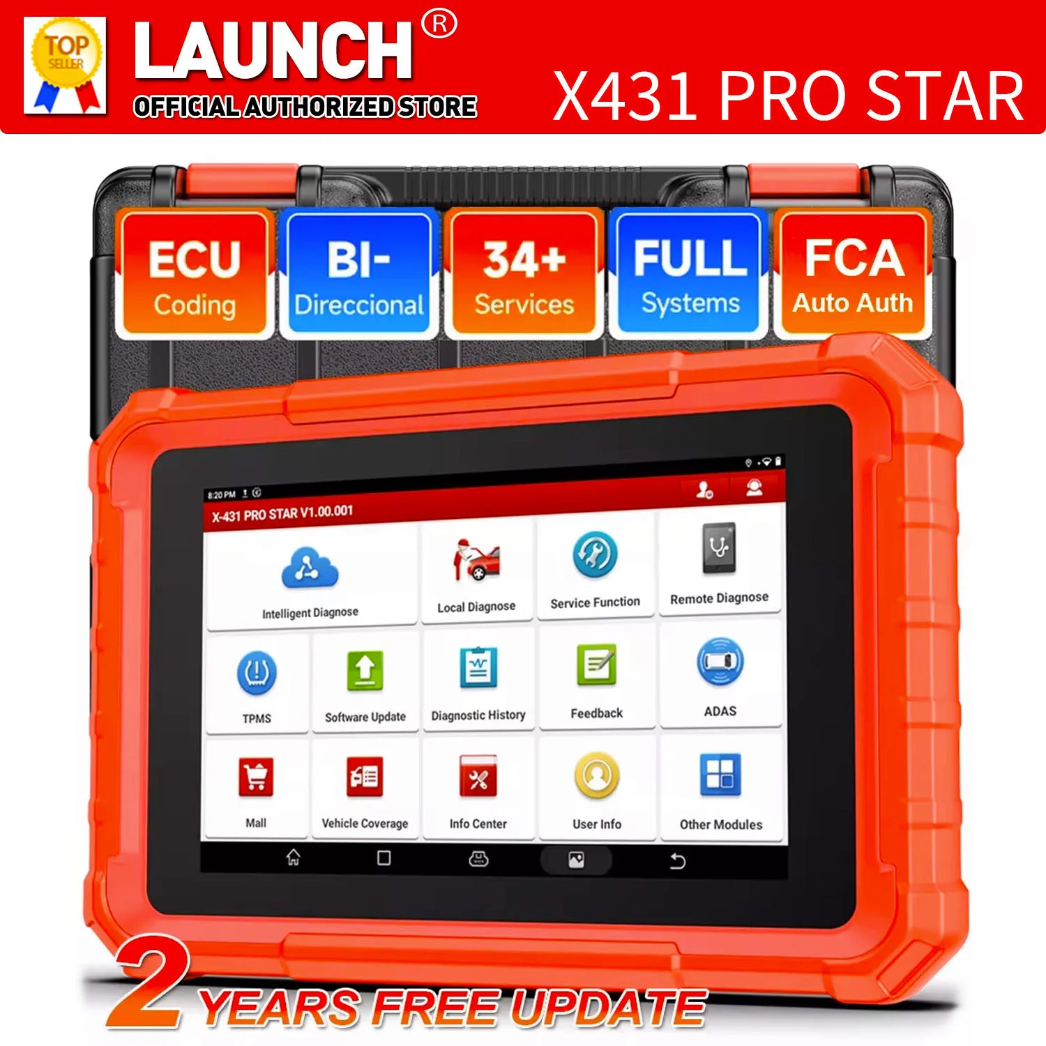 2025 Launch X431 PRO STAR Полная система двунаправленного диагностического сканера OBD2 CAN FD DOIP 37 + экономия Кодирование ЭБУ X431 V/Pro Elite
2025 Launch X431 PRO STAR Полная система двунаправленного диагностического сканера OBD2 CAN FD DOIP 37 + экономия Кодирование ЭБУ X431 V/Pro Elite