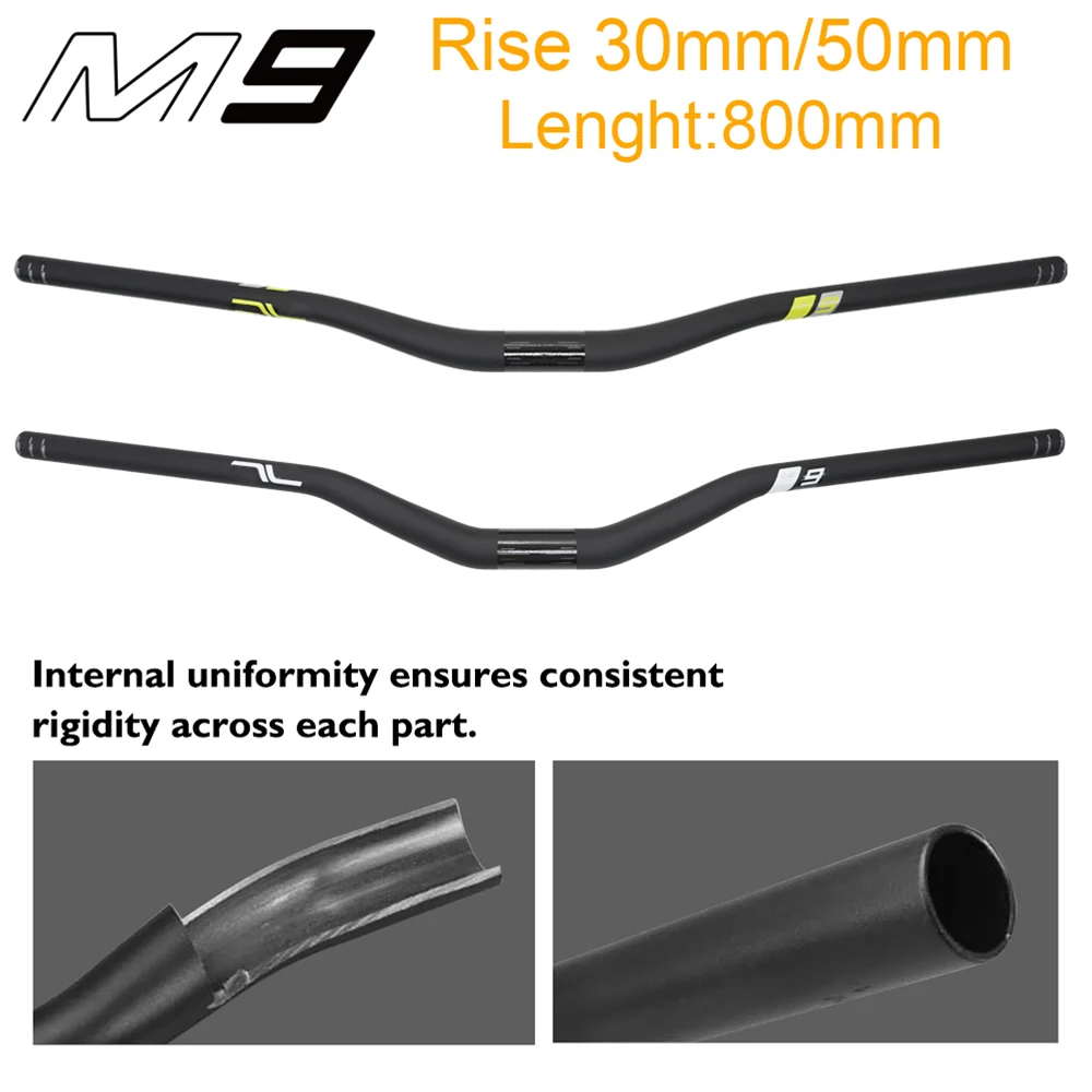 Руль для горного велосипеда M9 31.8 мм из карбонового волокна, высота 30/50 мм, длина 800 мм, для даунхилла (DH), фрирайда (FR), трейла, сверхлегкий и высокопрочный
Руль для горного велосипеда M9 31.8 мм из карбонового волокна, высота 30/50 мм, длина 800 мм, для даунхилла (DH), фрирайда (FR), трейла, сверхлегкий и высокопрочный