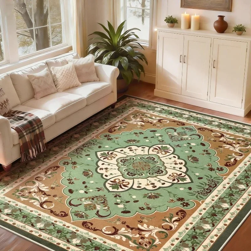 Green European-style Living Room Carpet Foldable Machine Washable Sofa Coffee Table Anti-slip Floor Mat Bedroom Bedside Soft Rug
Green European-style Living Room Carpet Foldable Machine Washable Sofa Coffee Table Anti-slip Floor Mat Bedroom Bedside Soft Rug