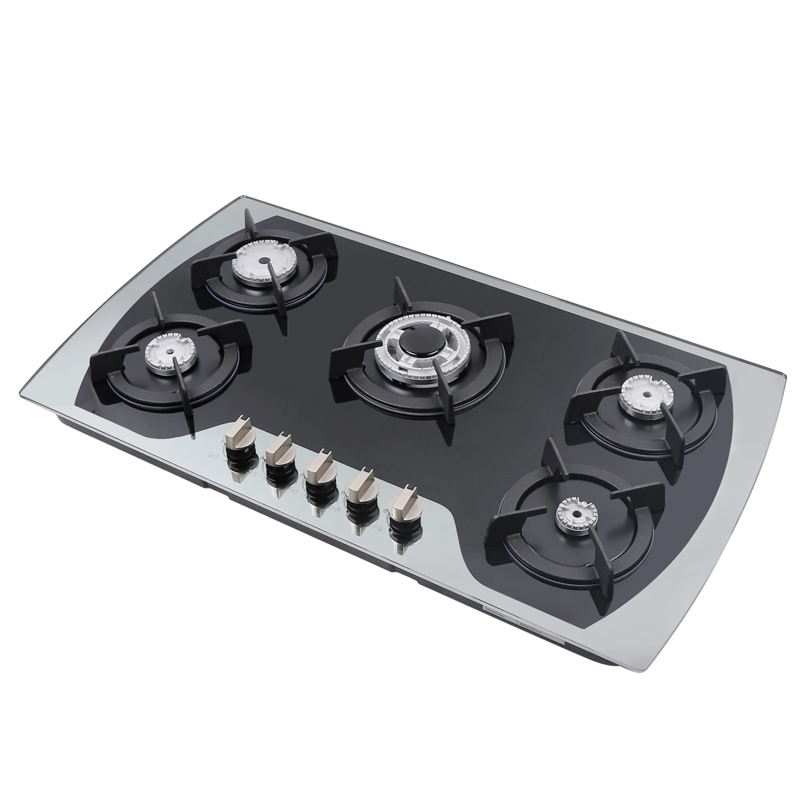 5 Burner Gas Hob LPG/NG Convertible, Built-In Gas Hob With Tempered Glass Panel & Cast Iron Grates, for Home Restaurant LPG/NG
5 Burner Gas Hob LPG/NG Convertible, Built-In Gas Hob With Tempered Glass Panel & Cast Iron Grates, for Home Restaurant LPG/NG