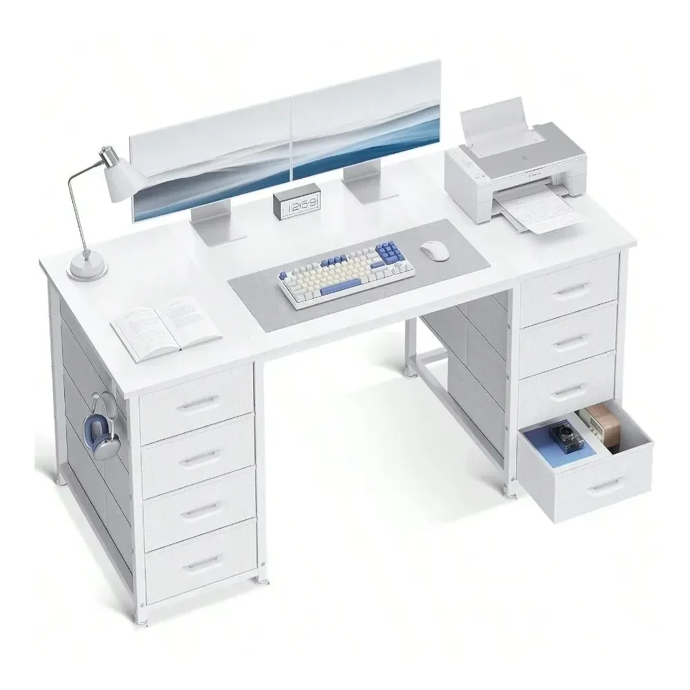 Desk, Office Desk, ODK 48 Inch White Computer Desk With 8 Fabric Drawers, Modern Office Desk With Large Storage For Home Office
Desk, Office Desk, ODK 48 Inch White Computer Desk With 8 Fabric Drawers, Modern Office Desk With Large Storage For Home Office