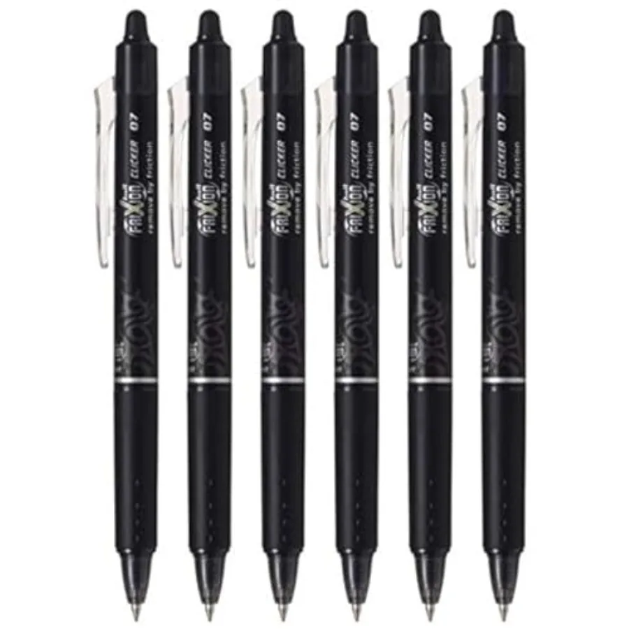 FriXion Ball Clicker Retractable Erasable Gel Pen, Fine Point, 0.7mm, Black Ink, 6 Count
FriXion Ball Clicker Retractable Erasable Gel Pen, Fine Point, 0.7mm, Black Ink, 6 Count
