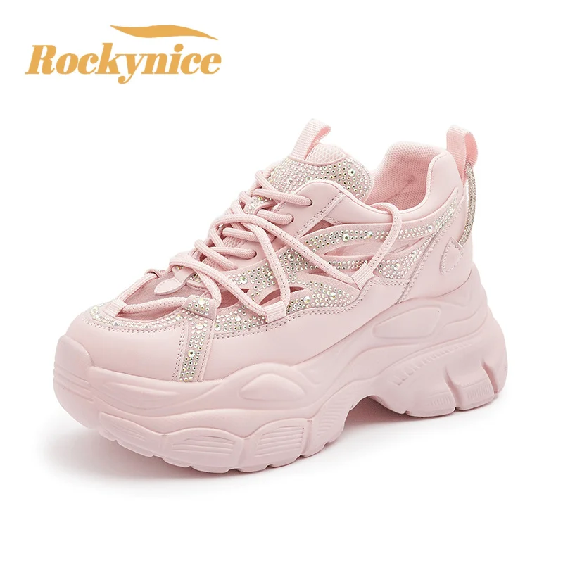 8CM High Platform Women Mesh Sneakers New Design Ladies Bling Crystal Vulcanized Casual Shoes Breathable Outdoor Chunky Dad Shoe
8CM High Platform Women Mesh Sneakers New Design Ladies Bling Crystal Vulcanized Casual Shoes Breathable Outdoor Chunky Dad Shoe