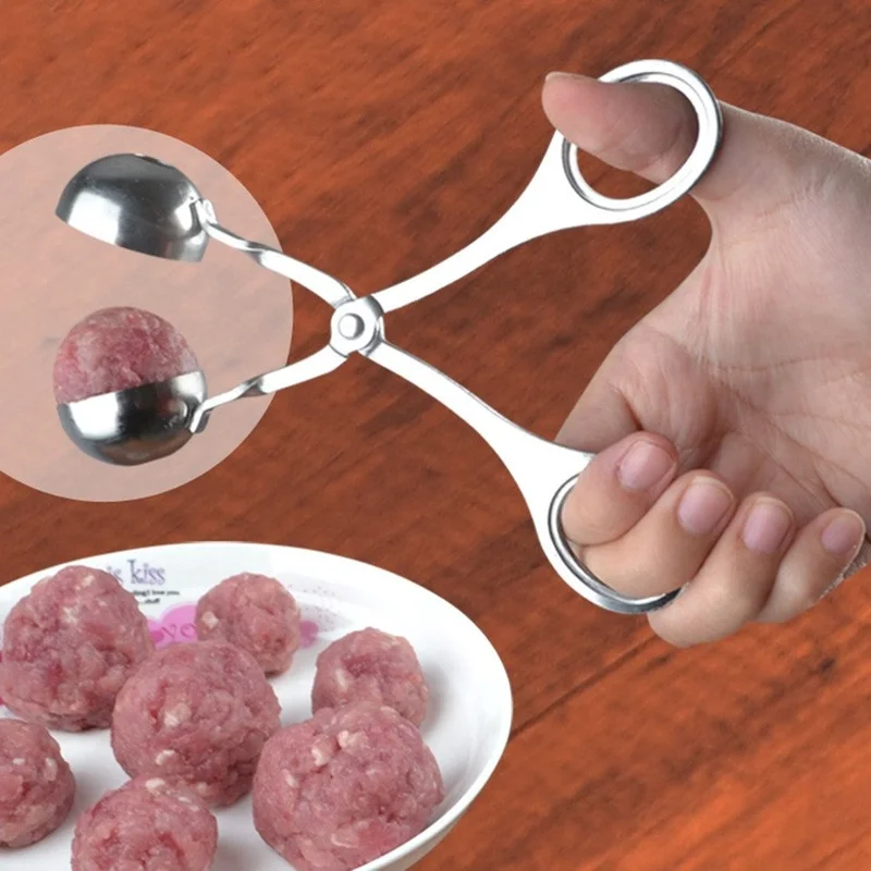 Stainless Steel Meatball Maker Clip Fish Ball Rice Ball Making Mold Form Tool Kitchen Accessories Gadgets cuisine
Stainless Steel Meatball Maker Clip Fish Ball Rice Ball Making Mold Form Tool Kitchen Accessories Gadgets cuisine