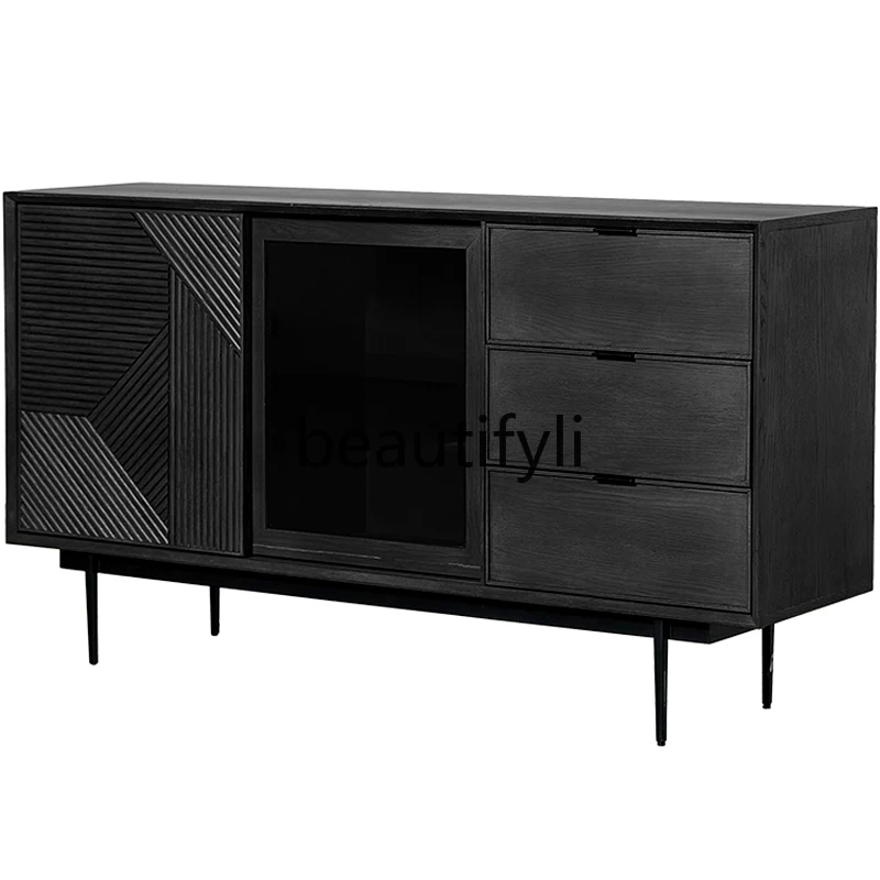 Nordic side cabinet solid wood living room medieval storage locker household glass wine cabinet
Nordic side cabinet solid wood living room medieval storage locker household glass wine cabinet