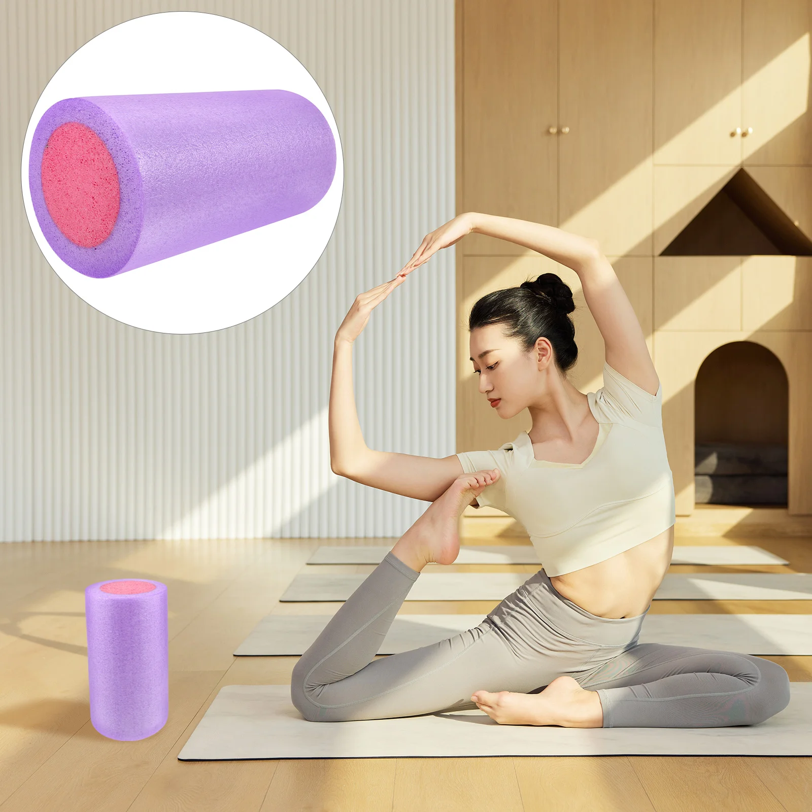 1pcs Yoga Roller EPE Solid Column Fitness Balance Massage Roller Fitness Supplies for Woman (Purple 30x15cm)
1pcs Yoga Roller EPE Solid Column Fitness Balance Massage Roller Fitness Supplies for Woman (Purple 30x15cm)