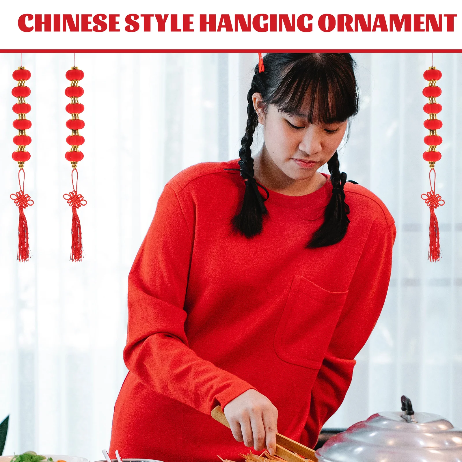 1 String Of Red Lantern Hanging Decor Chinese Style Festival Ornament Door Wall Pendant Spring Wedding Party Decoration Pvc
1 String Of Red Lantern Hanging Decor Chinese Style Festival Ornament Door Wall Pendant Spring Wedding Party Decoration Pvc