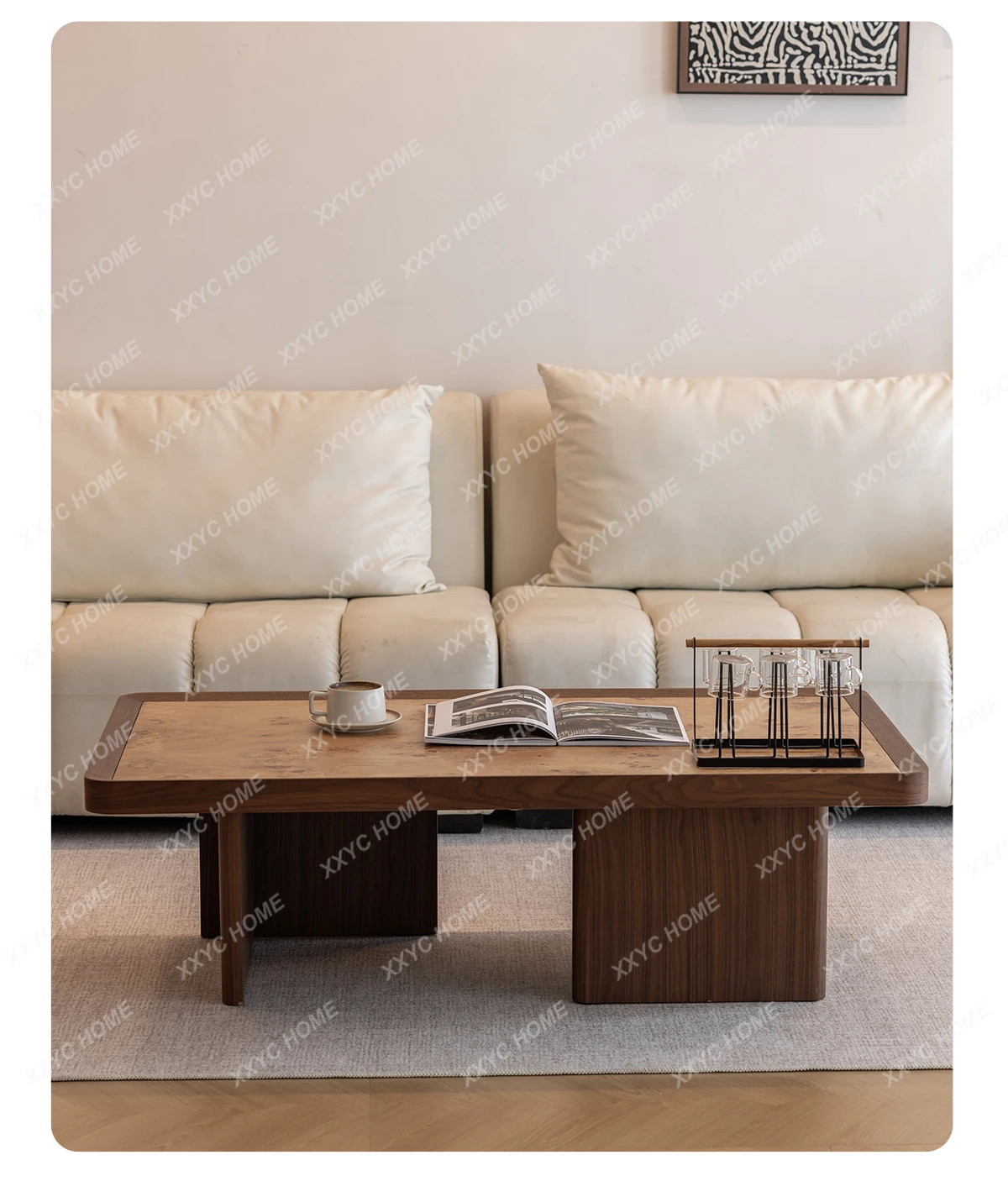 Medium and ancient style small apartment, simple and easy to move small coffee table
Medium and ancient style small apartment, simple and easy to move small coffee table