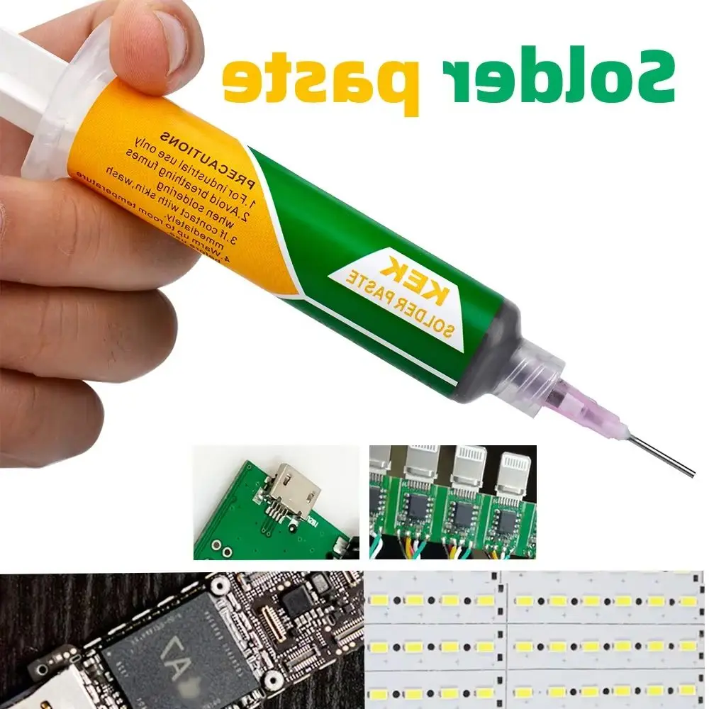 Solder Paste Syringe Flux 20g 138℃151℃181℃183℃227℃217℃ SMD BGA IC PCB Needle Tube Welding bga solder soldering paste
Solder Paste Syringe Flux 20g 138℃151℃181℃183℃227℃217℃ SMD BGA IC PCB Needle Tube Welding bga solder soldering paste