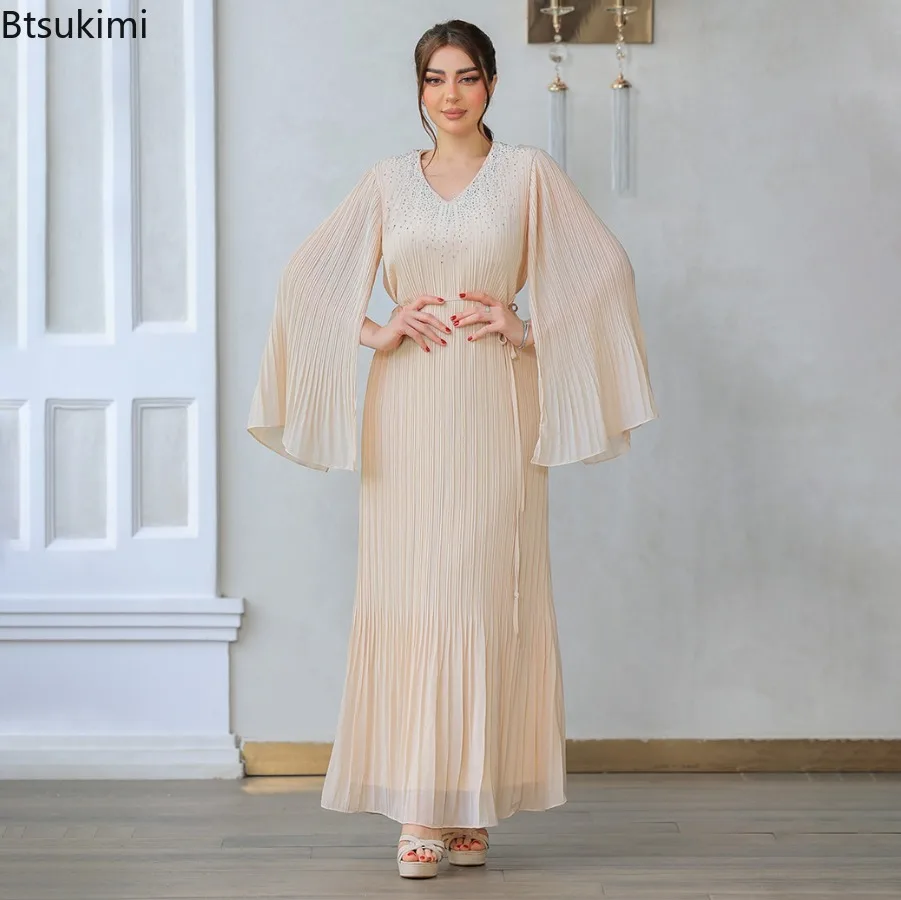 New Muslim Women Elegant Maxi Dress Saudi Arab Kaftan Robe Luxury Rhinestones Women Abaya Middle East Kaftan Dress Banquet Gowns
New Muslim Women Elegant Maxi Dress Saudi Arab Kaftan Robe Luxury Rhinestones Women Abaya Middle East Kaftan Dress Banquet Gowns