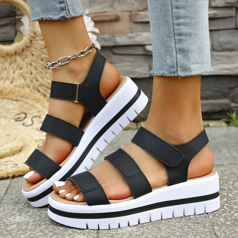 Women's Summer New Arrival Thick Heel Comfortable Casual Velcro Sandals Beach Flats Size 43
Women's Summer New Arrival Thick Heel Comfortable Casual Velcro Sandals Beach Flats Size 43