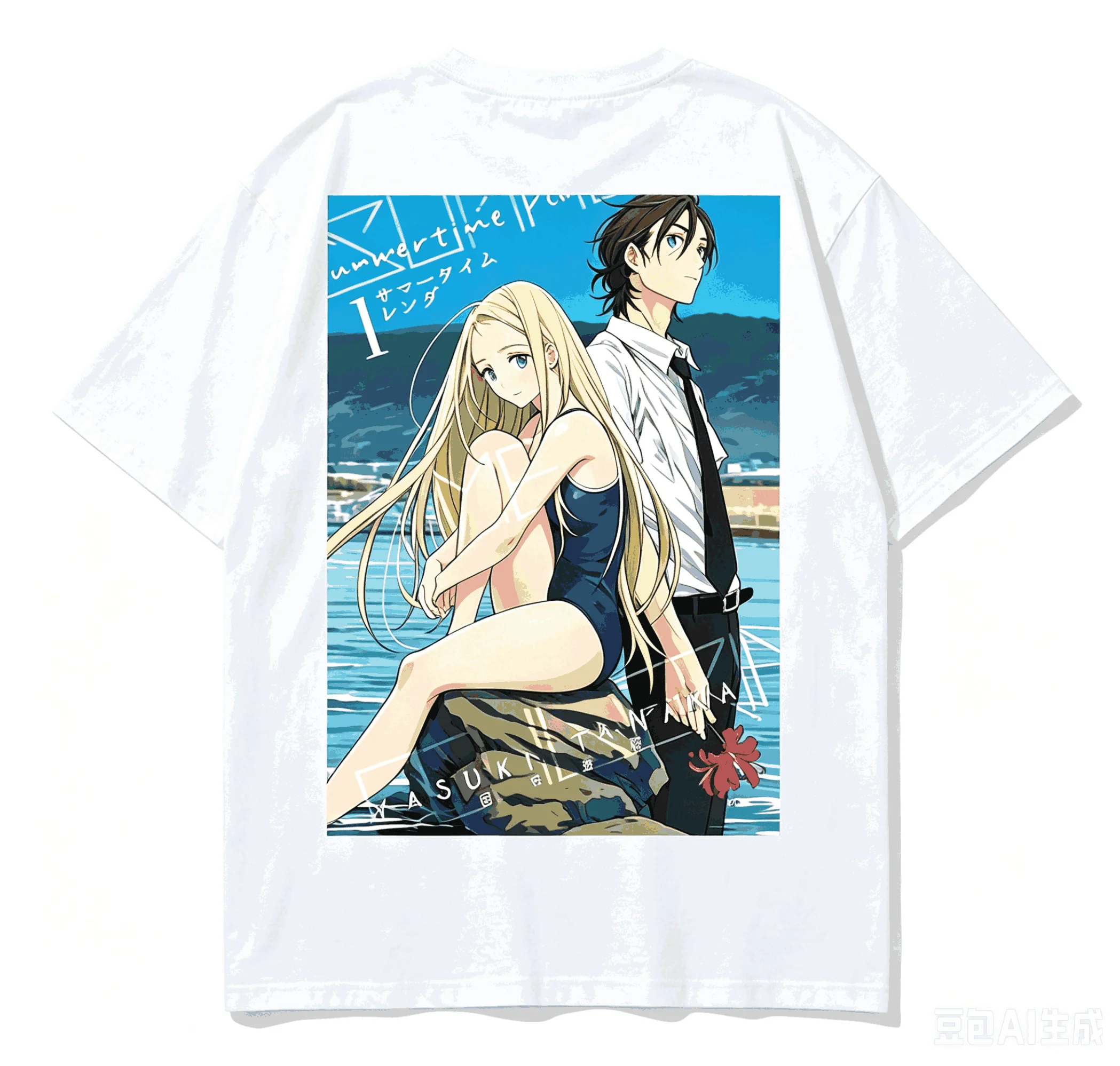 Summertime Rendering T-shirt, Cotton Tee With Shinpei Ajiro & Ushio Kofune Beach Art Print, Oversized Casual Streetwear For Fans
Summertime Rendering T-shirt, Cotton Tee With Shinpei Ajiro & Ushio Kofune Beach Art Print, Oversized Casual Streetwear For Fans