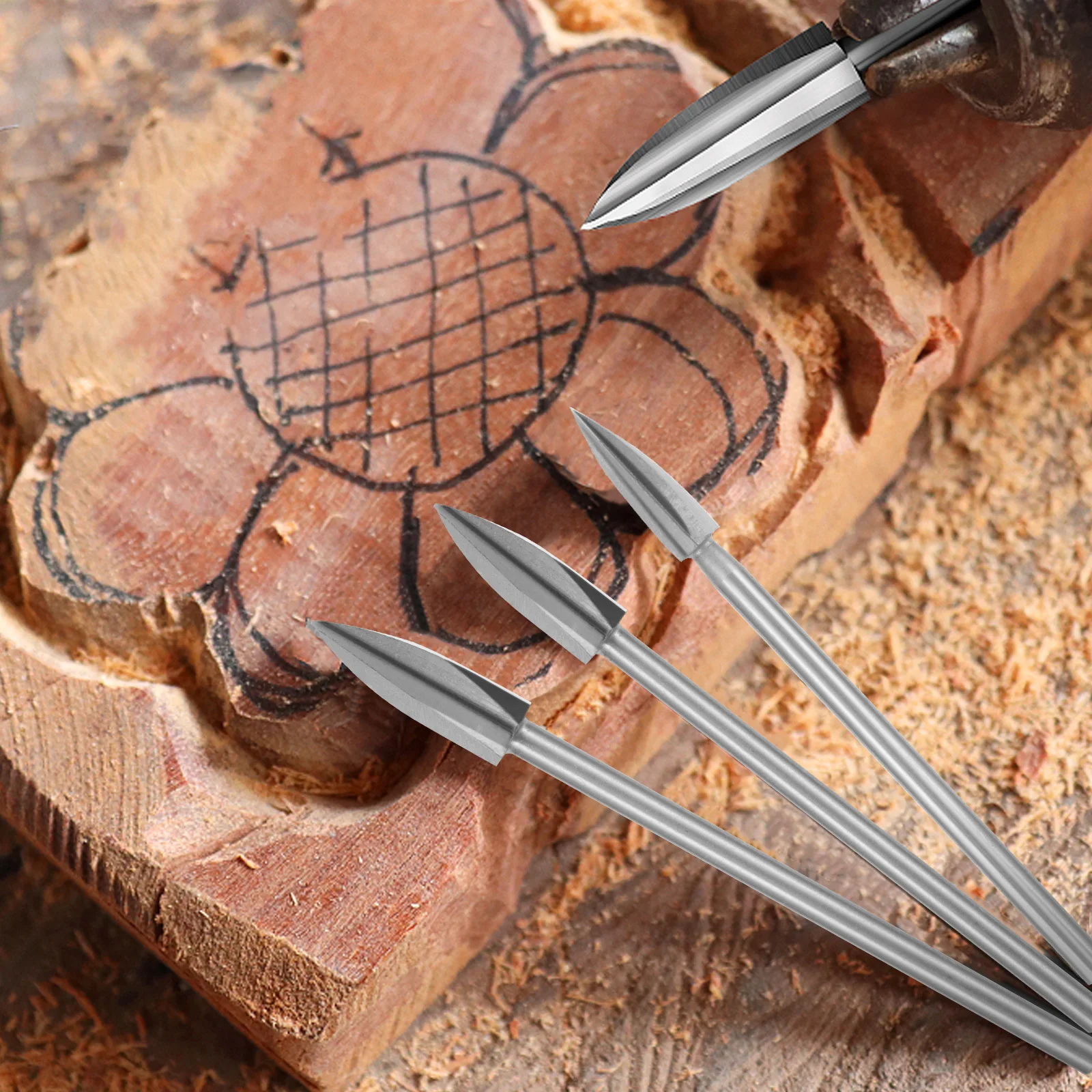 5Pcs Engraving Drill Bits Hss High-Speed Steel Durability 2-6mm Wood Carving Tools DIY Woodworking Accessories 
5Pcs Engraving Drill Bits Hss High-Speed Steel Durability 2-6mm Wood Carving Tools DIY Woodworking Accessories