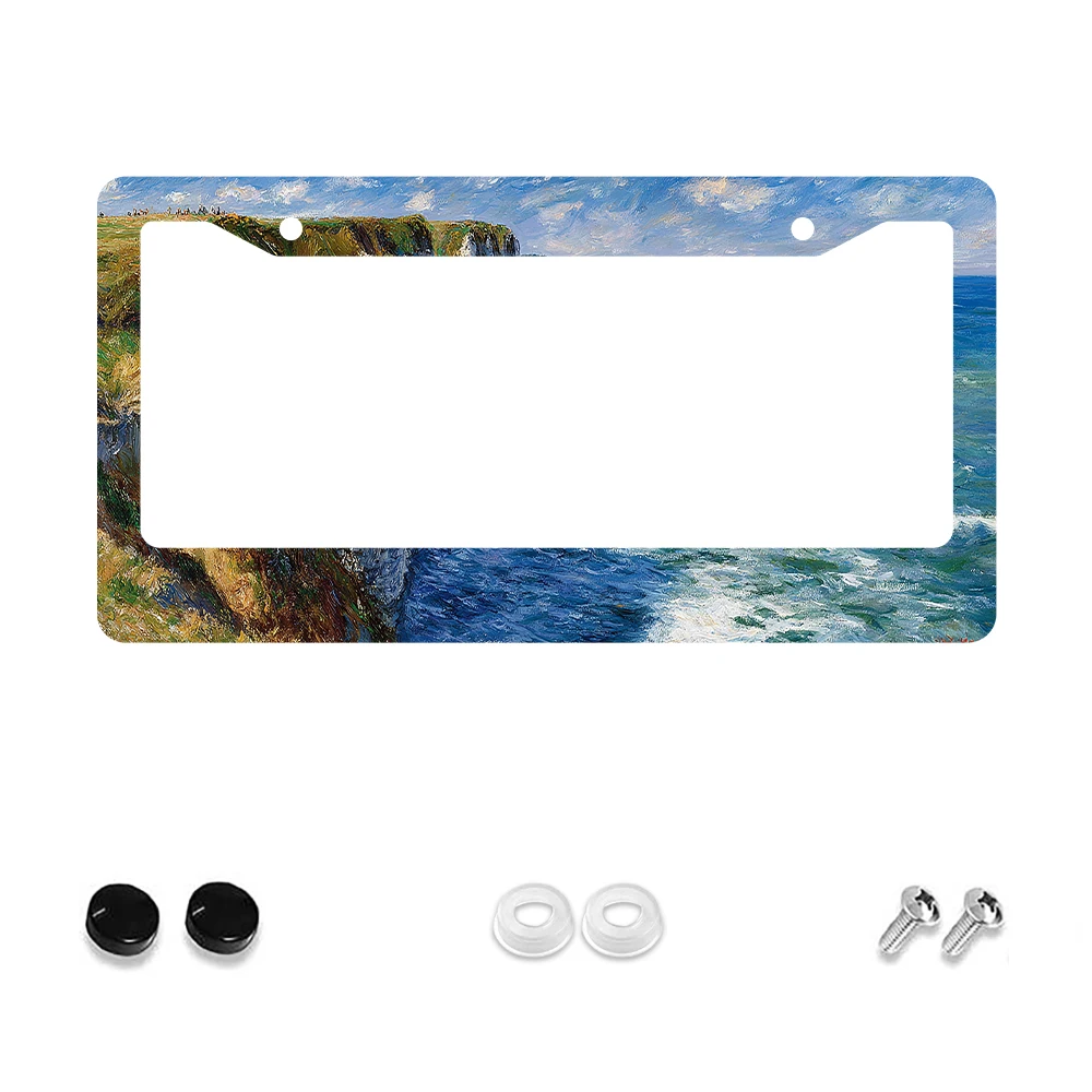 1pc Retro Blue Ocean Landscape 2-Hole License Plate Frame, Aluminum Material, 6x12 Inches with Screw Kit, Unique Artistic Desig
1pc Retro Blue Ocean Landscape 2-Hole License Plate Frame, Aluminum Material, 6x12 Inches with Screw Kit, Unique Artistic Desig