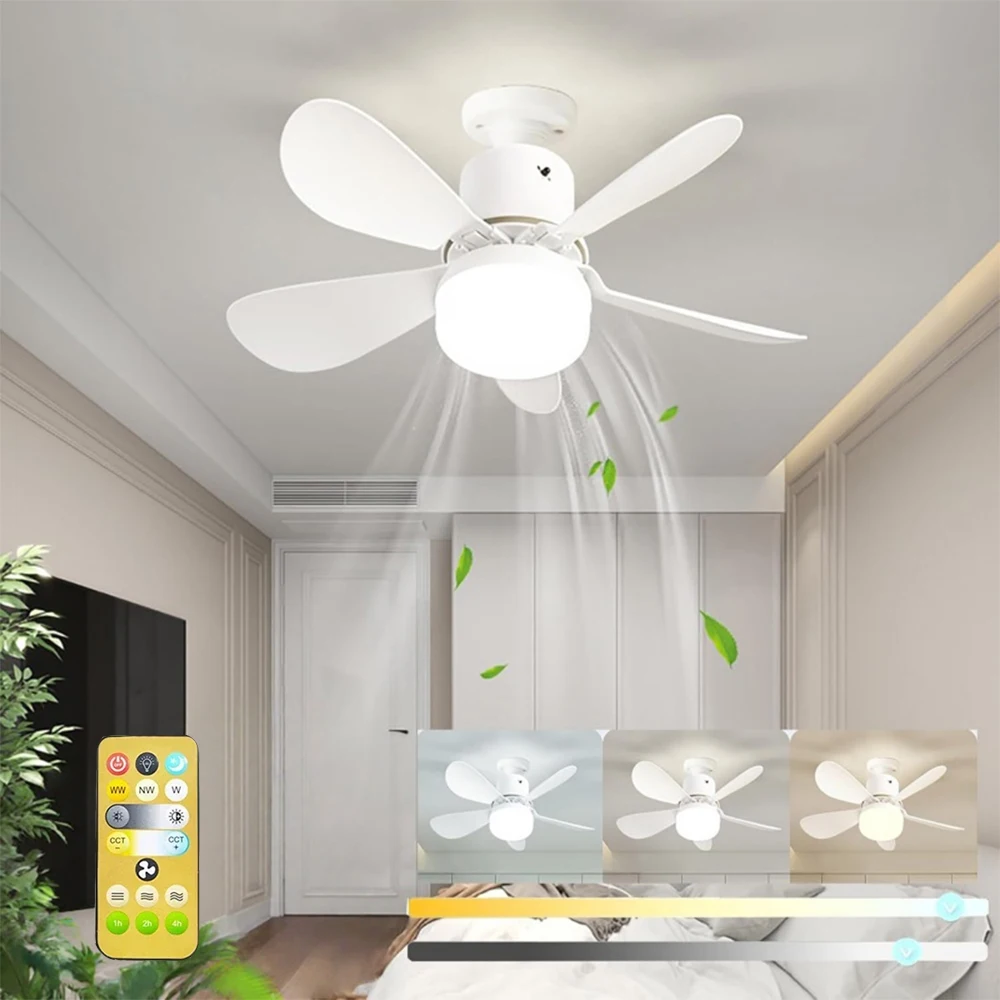 Nice Ceiling Fan With LED Light And Remote Control 3 Color Stepless Dimmable E27/E26 Base Screw In LED Ceiling Fan Light For Hom 
Nice Ceiling Fan With LED Light And Remote Control 3 Color Stepless Dimmable E27/E26 Base Screw In LED Ceiling Fan Light For Hom