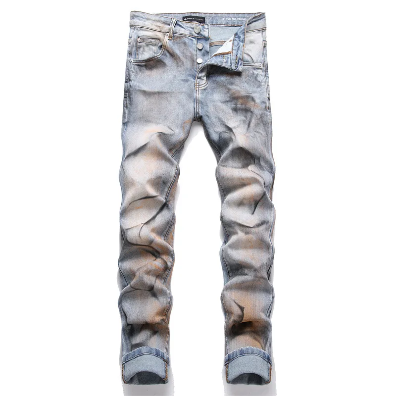 Mcikkny Men Vintage Graffiti Printed Jeans Pants Stretch Streetwear Blue Denim Trousers Slim Fit
Mcikkny Men Vintage Graffiti Printed Jeans Pants Stretch Streetwear Blue Denim Trousers Slim Fit