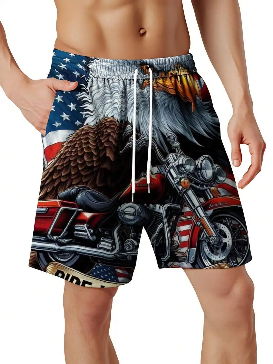 American Flag Eagle Motorcycle Print Beach Shorts Men Casual Board Shorts Summer Swim Trunks
American Flag Eagle Motorcycle Print Beach Shorts Men Casual Board Shorts Summer Swim Trunks