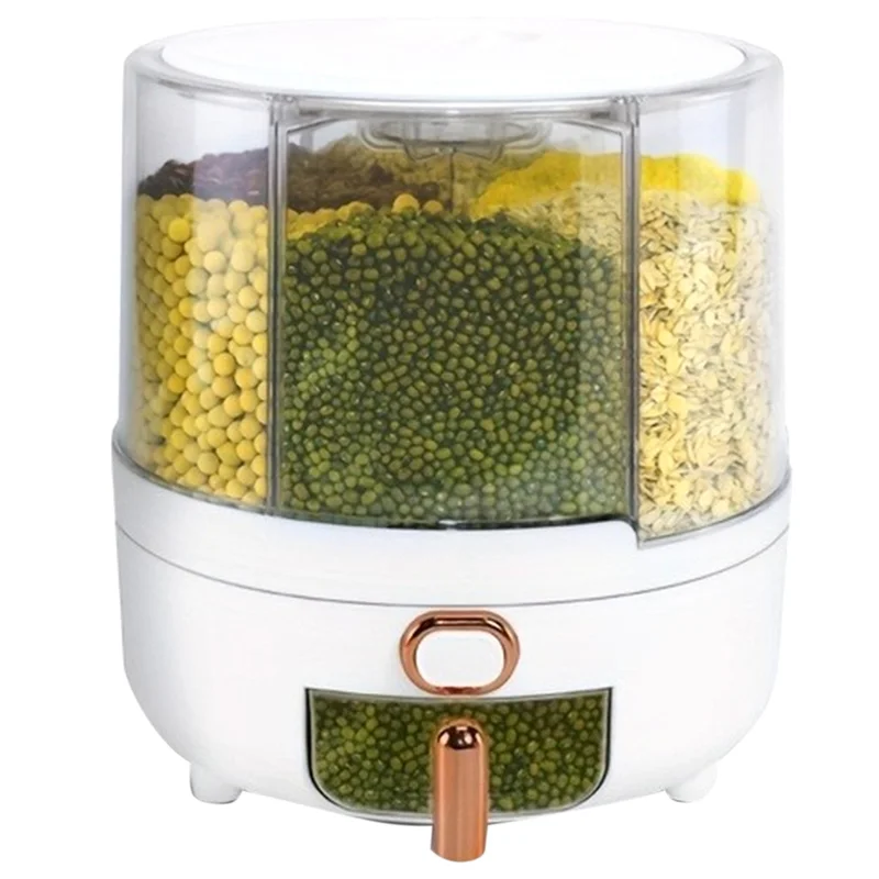 AS60-Rotating Airtight 6-Compartment Food Storage Container-Moisture-Proof For Cereal, Rice-Kitchen Pantry Organizer 360°
AS60-Rotating Airtight 6-Compartment Food Storage Container-Moisture-Proof For Cereal, Rice-Kitchen Pantry Organizer 360°