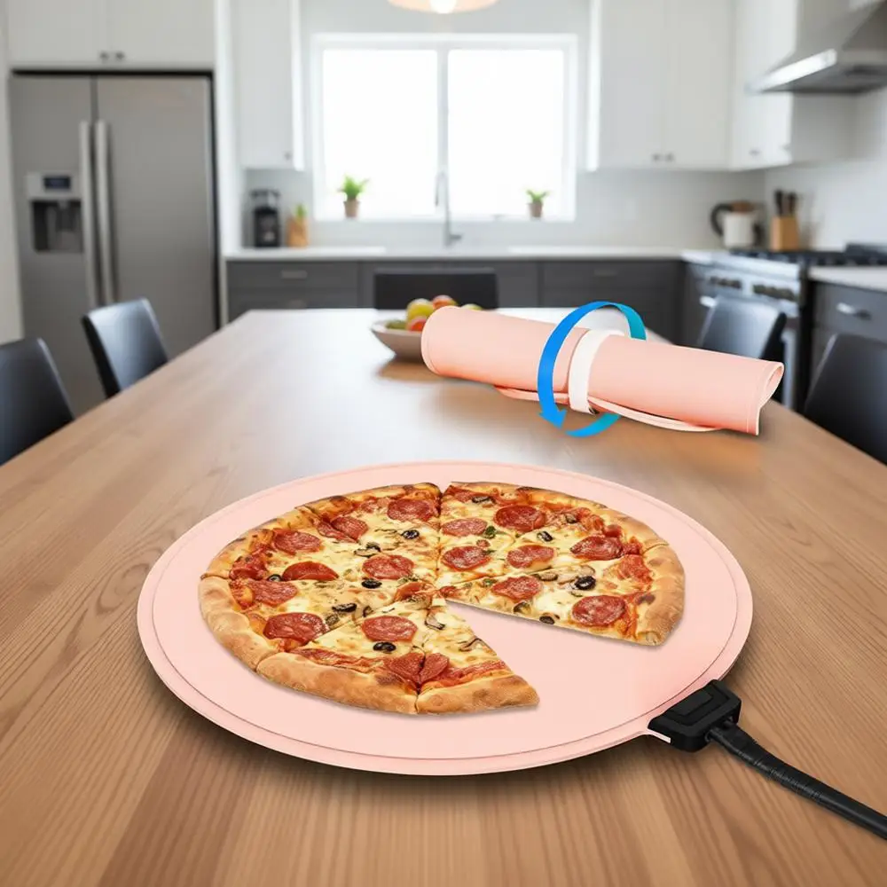 Portable Silicone Pizza Warming Mat, Roll Up Electric Food Heating Pad Tray, Fast Even Heating for Buffet Parties, Foldable Hot
Portable Silicone Pizza Warming Mat, Roll Up Electric Food Heating Pad Tray, Fast Even Heating for Buffet Parties, Foldable Hot
