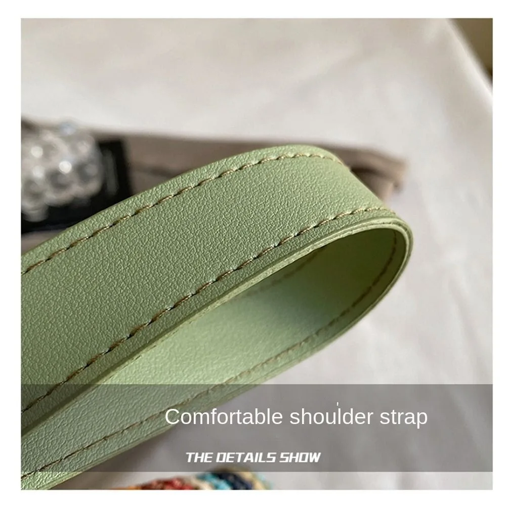 Simple Rainbow Stripe Straw Shoulder Bag Casual Bohemian Weave Tote Bag Lightweight INS Women Shopping Handbag Outdoor
Simple Rainbow Stripe Straw Shoulder Bag Casual Bohemian Weave Tote Bag Lightweight INS Women Shopping Handbag Outdoor
