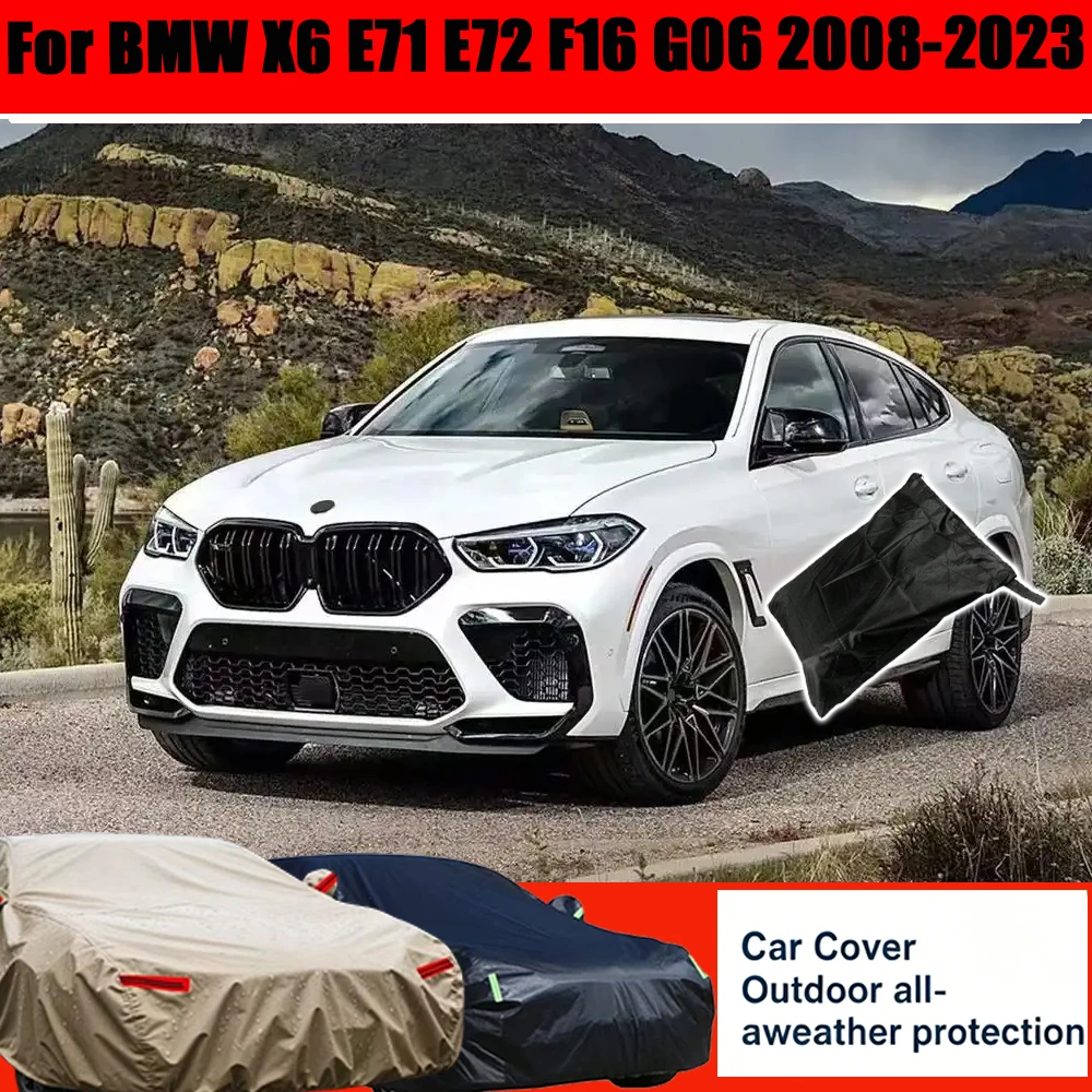 Outdoor Protection Full Car Cover Snow Cover Sunshade Waterproof Dustproof Car Accessories For BMW X6 E71 E72 F16 G06 2008-2023
Outdoor Protection Full Car Cover Snow Cover Sunshade Waterproof Dustproof Car Accessories For BMW X6 E71 E72 F16 G06 2008-2023