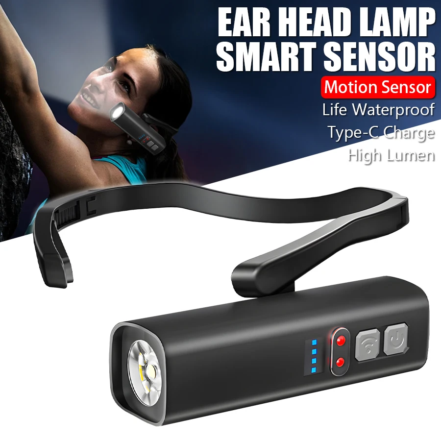 Portable LED Induction Ear Lamp USB Rechargeable Sensor Headlight Outdoor Sport Neckband Light Weight Camping Lantern Flashlight
Portable LED Induction Ear Lamp USB Rechargeable Sensor Headlight Outdoor Sport Neckband Light Weight Camping Lantern Flashlight