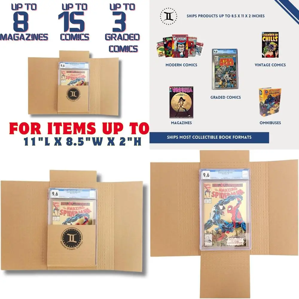 Набор из 50 коробок для комиксов - вмещает 15 комиксов, 3 грейдированных слэба, 10 топлоудеров, 8 журналов | Настраиваемый для комиксов, манги, букингов
Набор из 50 коробок для комиксов - вмещает 15 комиксов, 3 грейдированных слэба, 10 топлоудеров, 8 журналов | Настраиваемый для комиксов, манги, букингов