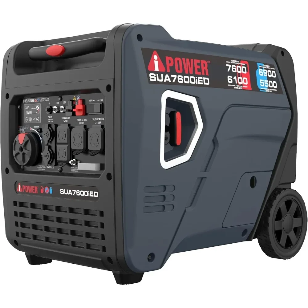 Portable Inverter Generator, 7600W Dual Fuel Electric Start RV Ready, EPA & CARB Compliant CO Sensor, With Telescopic Handle
Portable Inverter Generator, 7600W Dual Fuel Electric Start RV Ready, EPA & CARB Compliant CO Sensor, With Telescopic Handle
