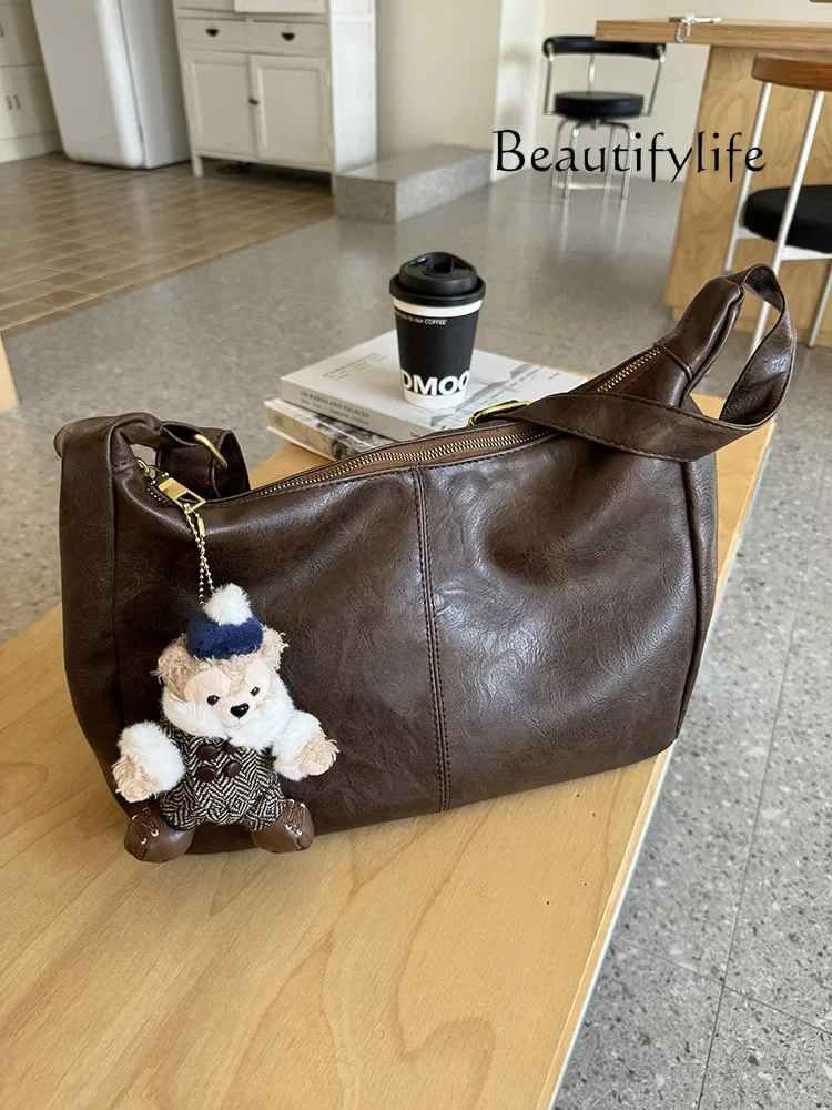 New retro tote bag high sense college style versatile large capacity shoulder bag crossbody
New retro tote bag high sense college style versatile large capacity shoulder bag crossbody