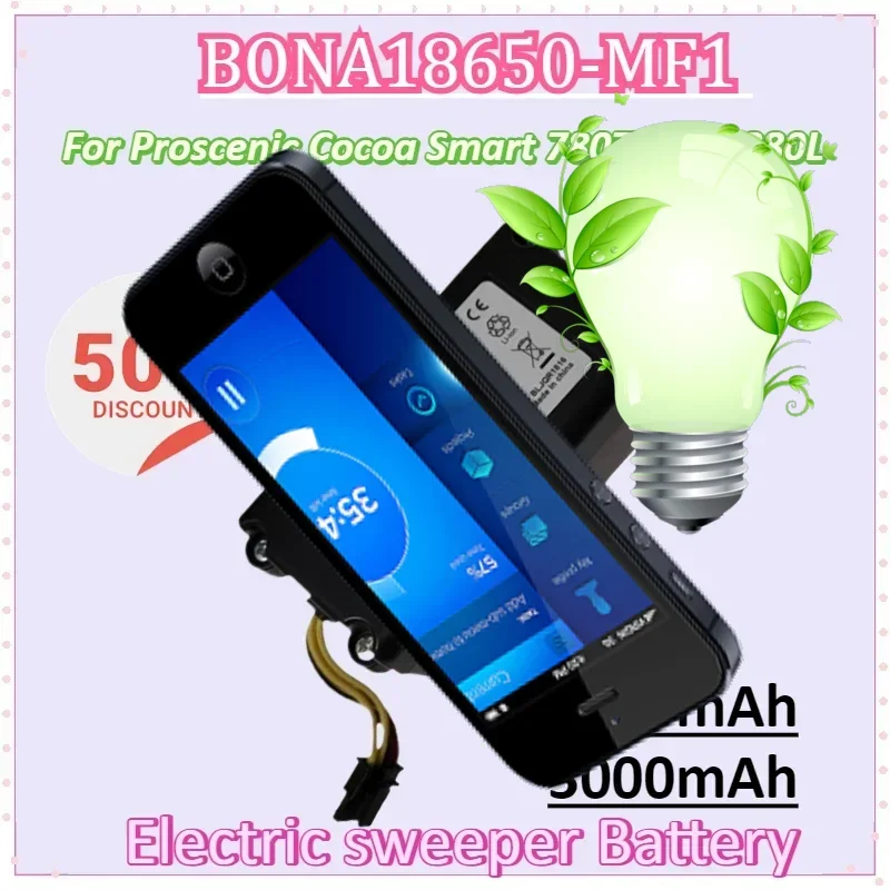 BONA18650-MF1 14.6V 2150mAh/3000mAh Battery for Proscenic Cocoa Smart 780T 790T 880L Summer P1S P2S P3 Jazz Kaka Robot Cleaner
BONA18650-MF1 14.6V 2150mAh/3000mAh Battery for Proscenic Cocoa Smart 780T 790T 880L Summer P1S P2S P3 Jazz Kaka Robot Cleaner