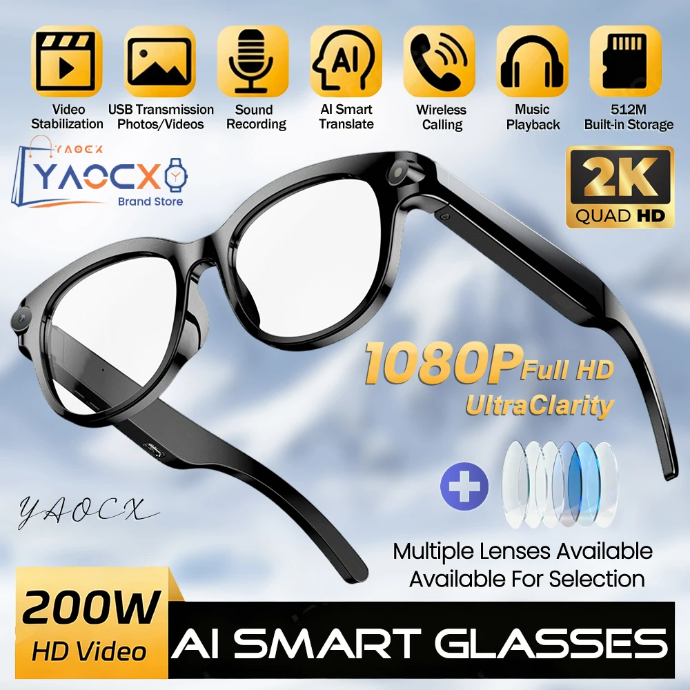 2026 AI Смарт-очки 200 Вт HD-камера 1080P Перевод AI Голосовой помощник Воспроизведение музыки Светодиодный фонарик Мужчины Женщины Смарт-очки
2026 AI Смарт-очки 200 Вт HD-камера 1080P Перевод AI Голосовой помощник Воспроизведение музыки Светодиодный фонарик Мужчины Женщины Смарт-очки