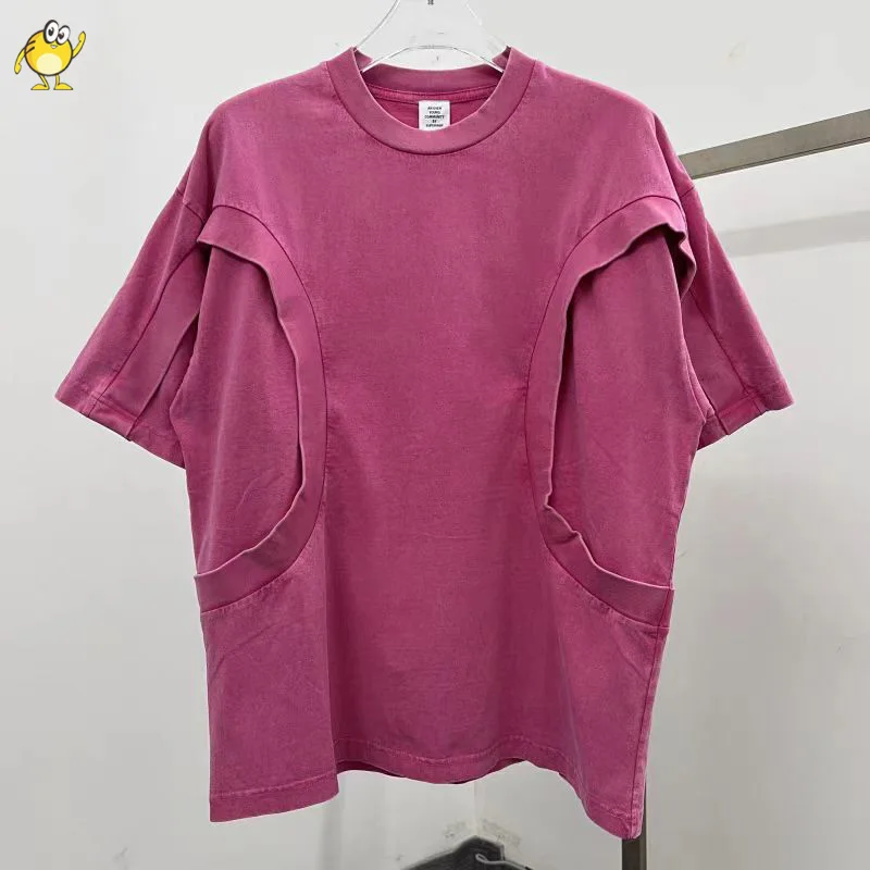 Good Quality Splice T Shirts Rose Red Black Heavy Fabric Casual Hip Hop Summer Loose 100% Cotton Top Tee Men Woman
Good Quality Splice T Shirts Rose Red Black Heavy Fabric Casual Hip Hop Summer Loose 100% Cotton Top Tee Men Woman