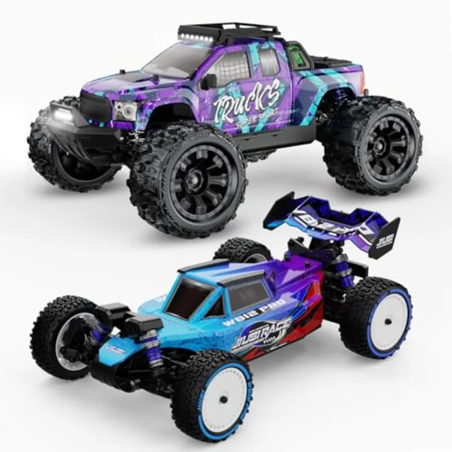 Off-road racing RC truck for hobby use, ABS plastic body in red, 50 mph speed with brushless motor and 4WD drive
Off-road racing RC truck for hobby use, ABS plastic body in red, 50 mph speed with brushless motor and 4WD drive