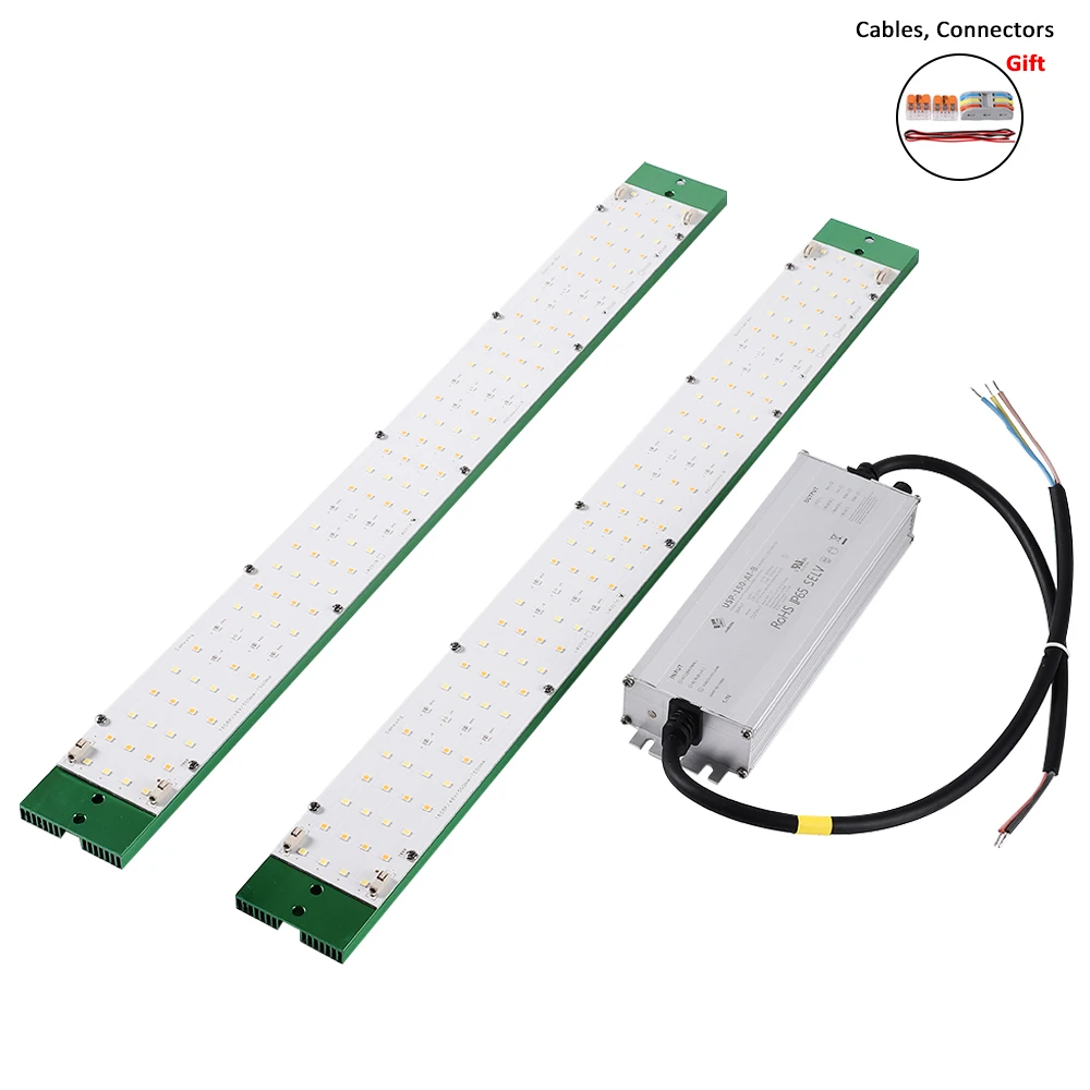 2 Pieces 60W Samsung Quantum led light Bars LM301H Board 510MM Grow Strip with 560mm radiator Dimmable Juson 120w Power Supply
2 Pieces 60W Samsung Quantum led light Bars LM301H Board 510MM Grow Strip with 560mm radiator Dimmable Juson 120w Power Supply