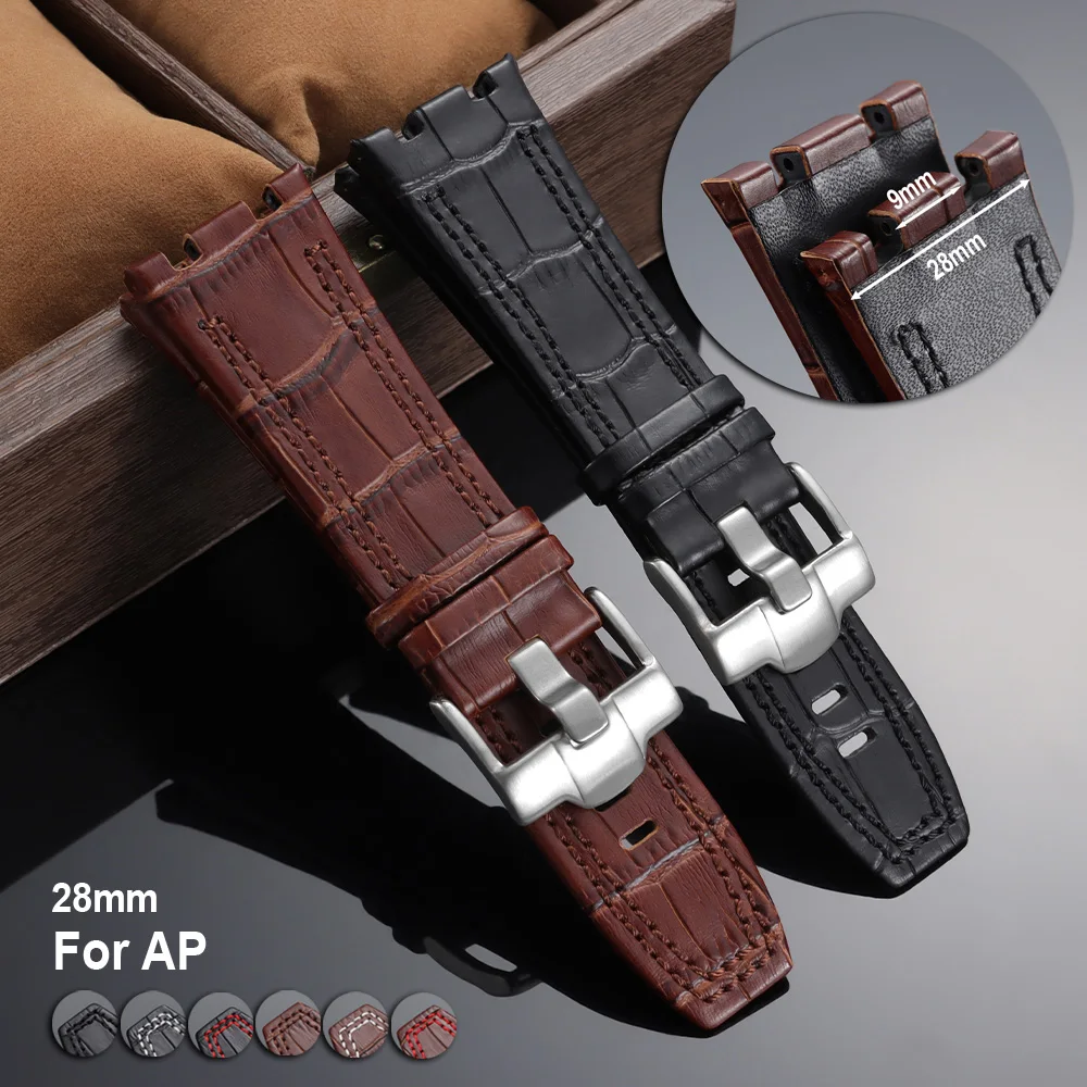 Bracelet for AP Royal Oak Offshore Genuine Leather Watch Straps 28mm Cowhide Leather Watch Band Men Women Watch Accessories
Bracelet for AP Royal Oak Offshore Genuine Leather Watch Straps 28mm Cowhide Leather Watch Band Men Women Watch Accessories