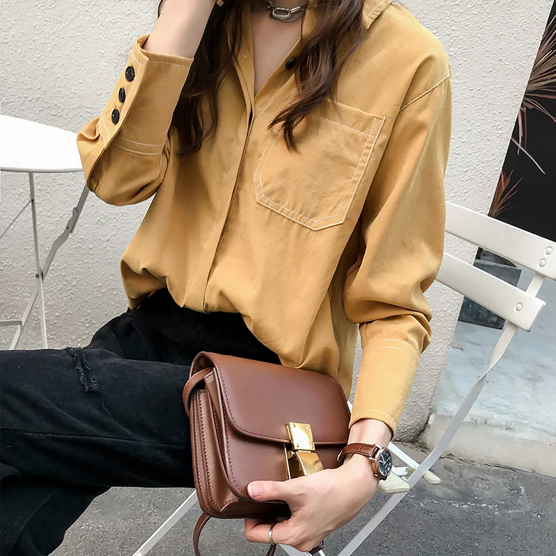 Loose Long Sve Women's irt Color Blouse Collar Button Detail Regular Length Commute Sle Pure Color Fem Top
Loose Long Sve Women's irt Color Blouse Collar Button Detail Regular Length Commute Sle Pure Color Fem Top