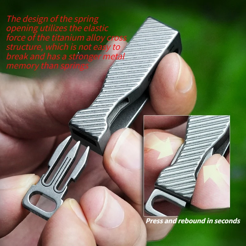 Outdoor Multifunctional Titanium Alloy Quick Release Keychain with Portable Camping and Mountaineering EDC Small Tool
Outdoor Multifunctional Titanium Alloy Quick Release Keychain with Portable Camping and Mountaineering EDC Small Tool