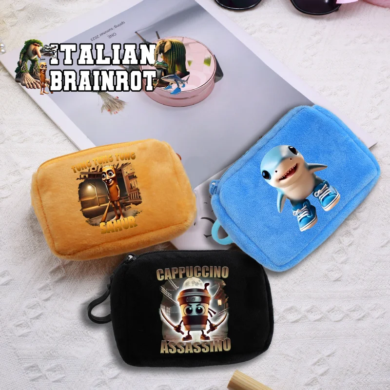 Italian Brainrot Coin Purse Tung Tungtung Sahur Wallet Telala Funny Shark Portable Card Bag Storage Pouch Key Chains Mini Bags
Italian Brainrot Coin Purse Tung Tungtung Sahur Wallet Telala Funny Shark Portable Card Bag Storage Pouch Key Chains Mini Bags